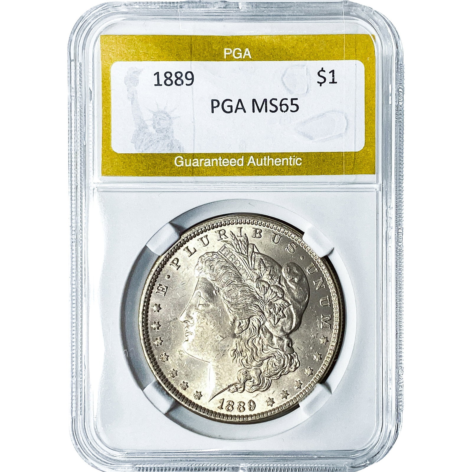 1889 Morgan Silver Dollar PGA MS65: 1889 Morgan Silver Dollar PGA MS65
