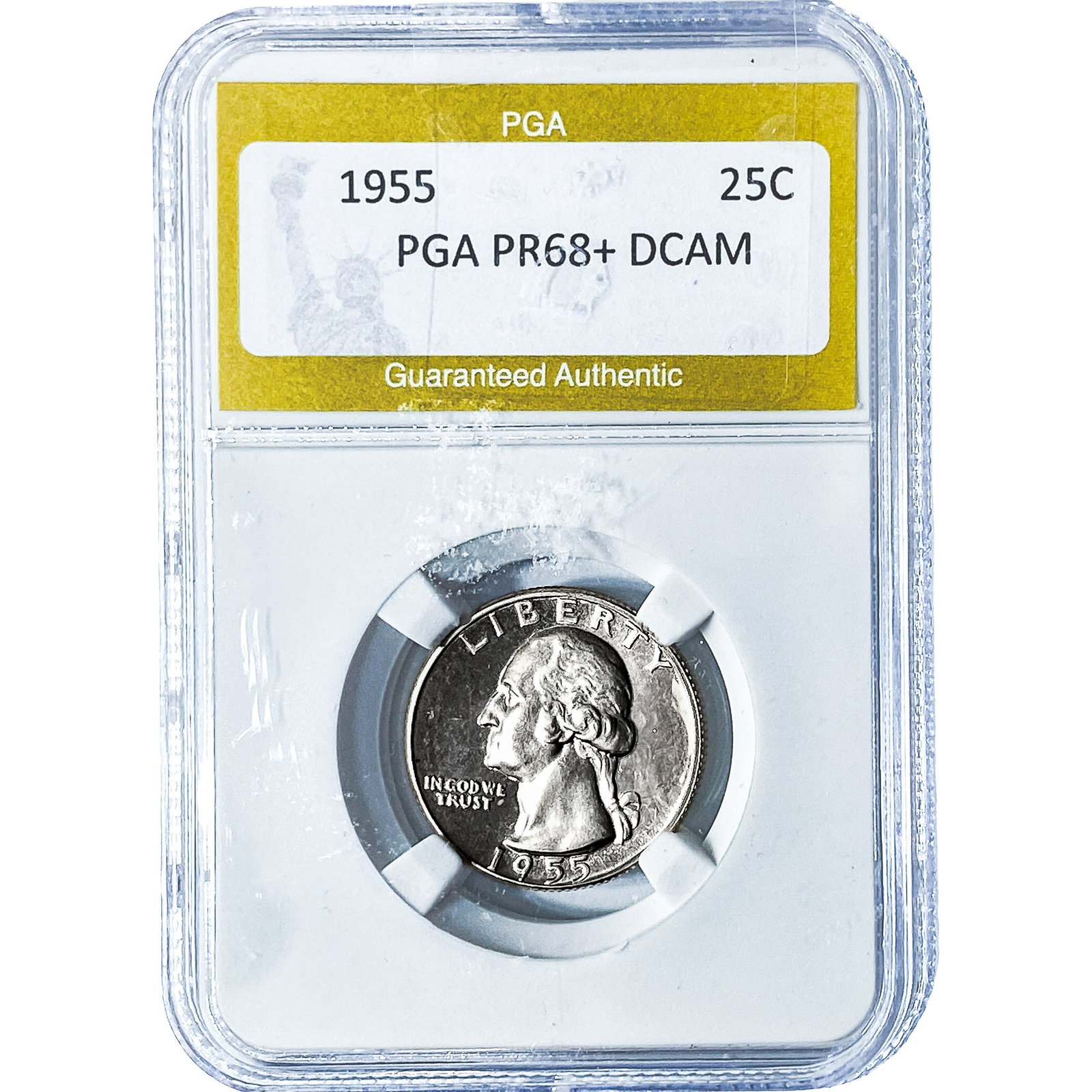 1955 Washington Silver Quarter PGA PR68+ DCAM: 1955 Washington Silver Quarter PGA PR68+ DCAM