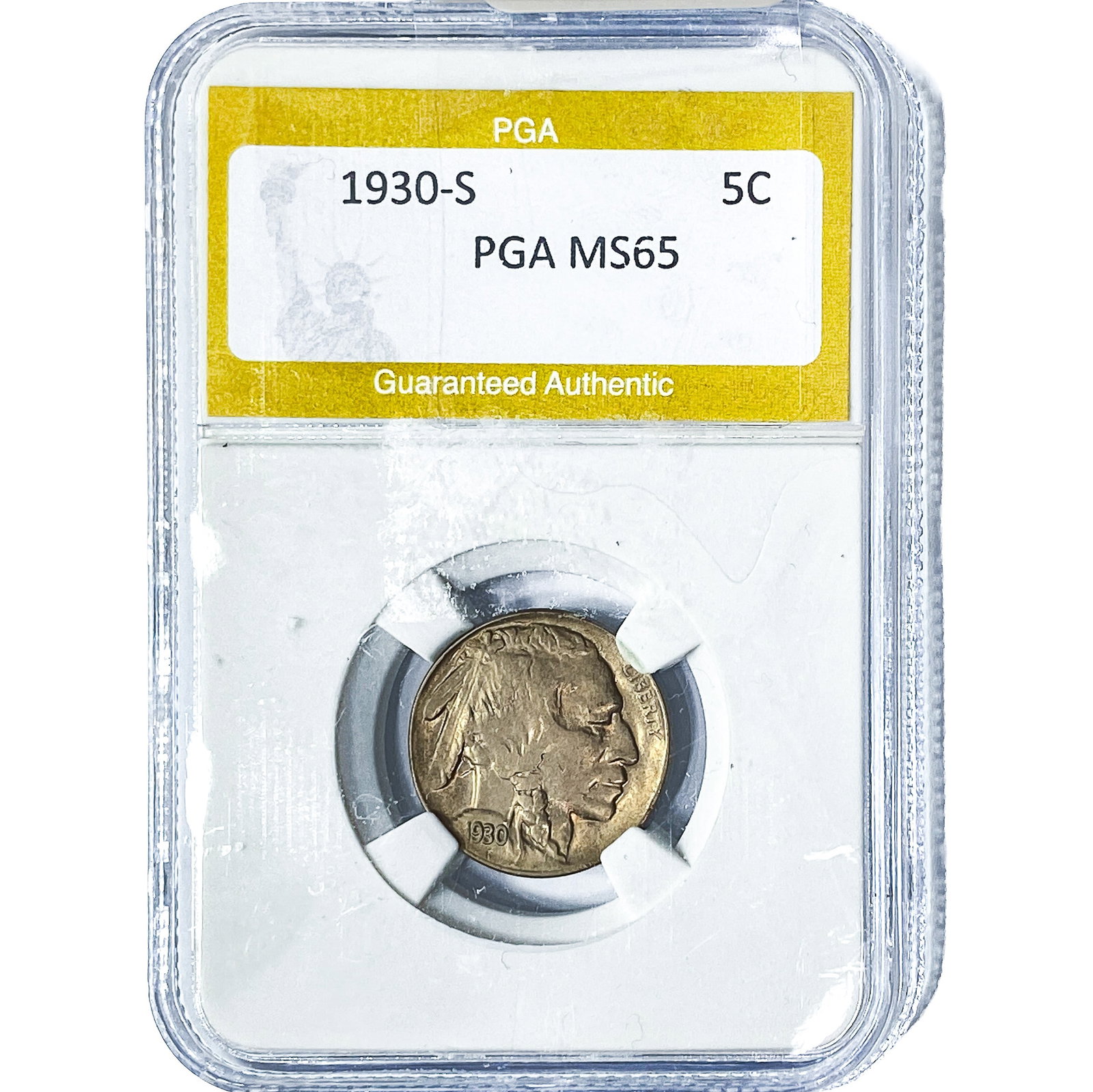 1930-S Buffalo Nickel PGA MS65 (1 of 2)