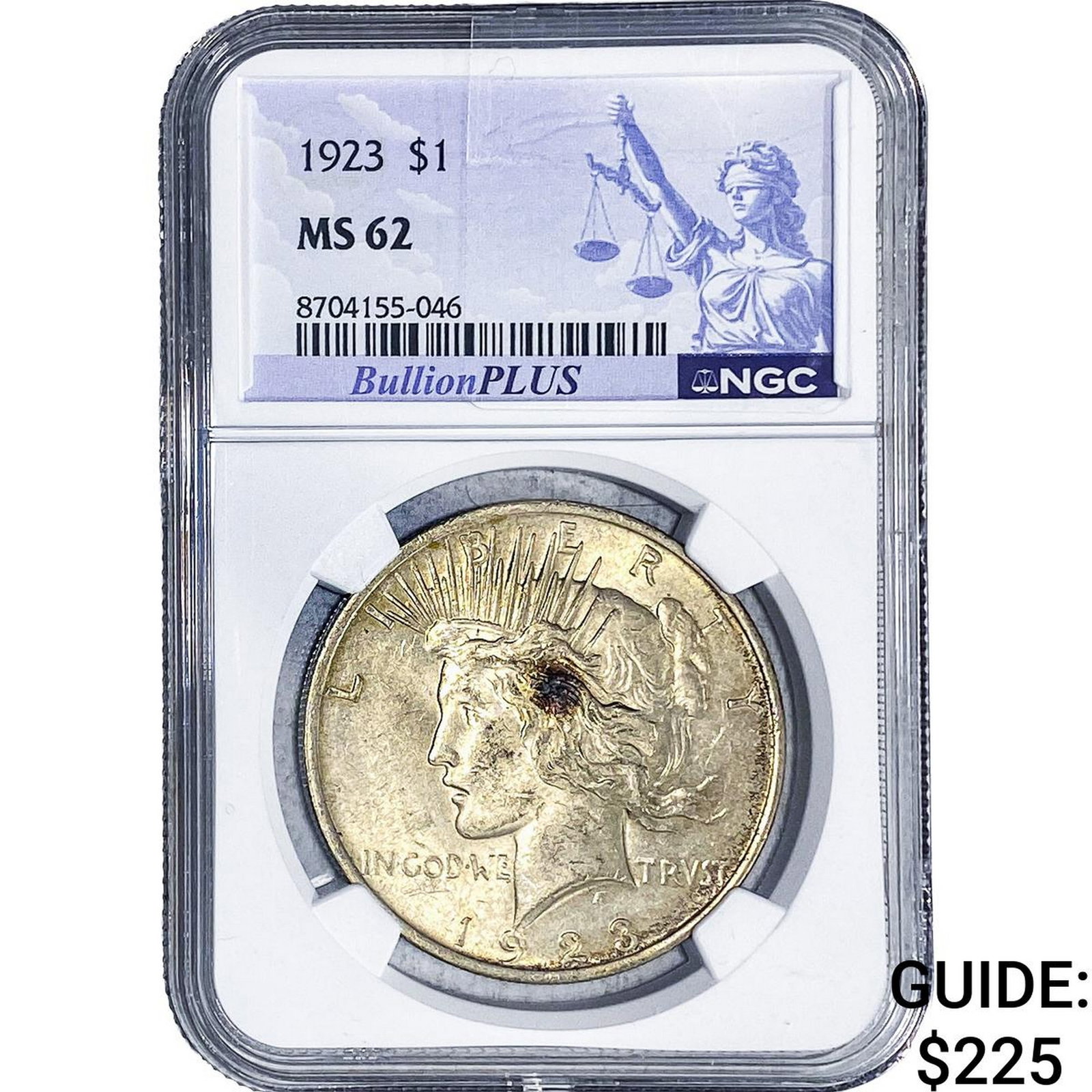 1923 Silver Peace Dollar NGC MS62 (1 of 2)