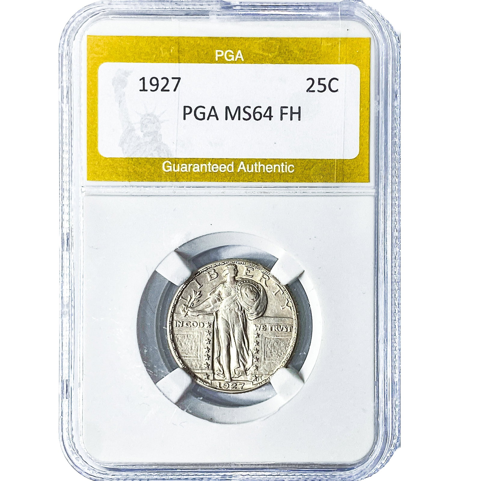 1927 Standing Liberty Quarter PGA MS64 FH: 1927 Standing Liberty Quarter PGA MS64 FH
