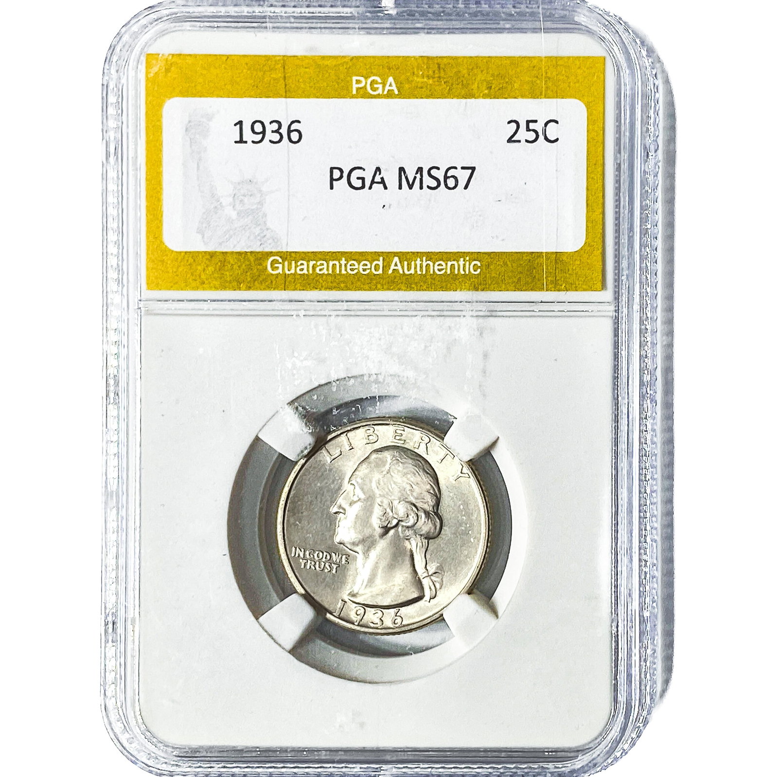 1936 Washington Silver Quarter PGA MS67: 1936 Washington Silver Quarter PGA MS67