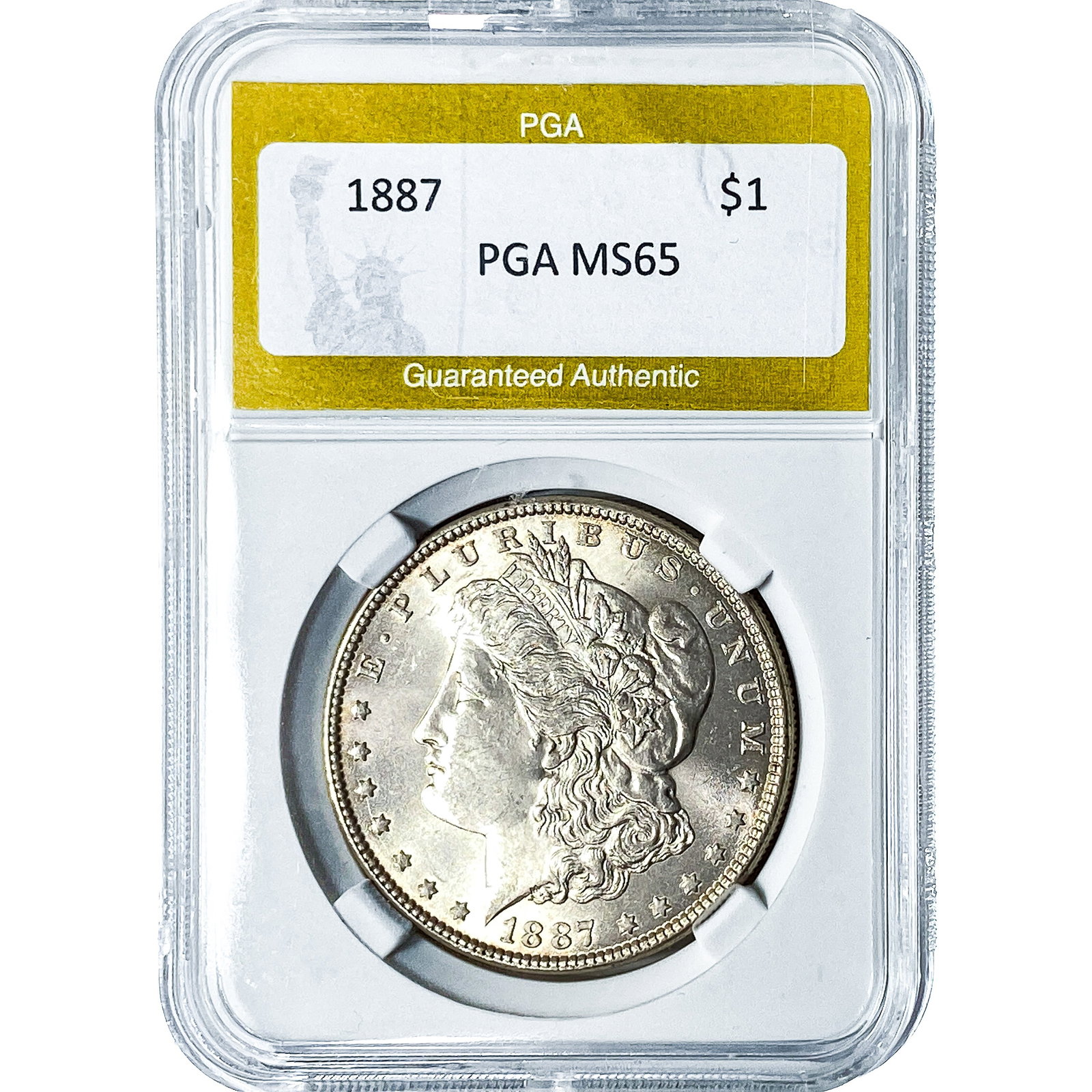 1887 Morgan Silver Dollar PGA MS65: 1887 Morgan Silver Dollar PGA MS65