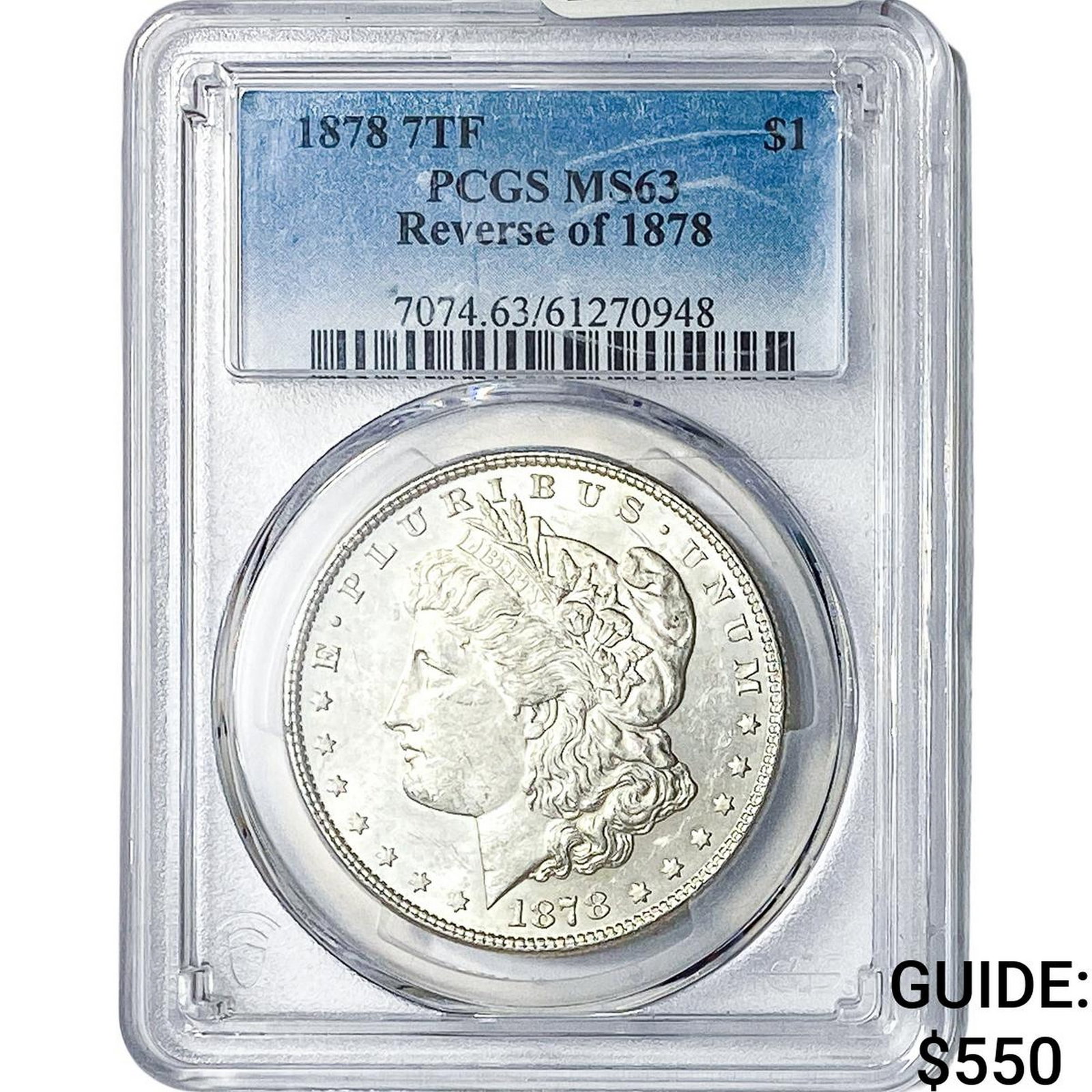 1878 7TF Morgan Silver Dollar PCGS MS63 (1 of 2)