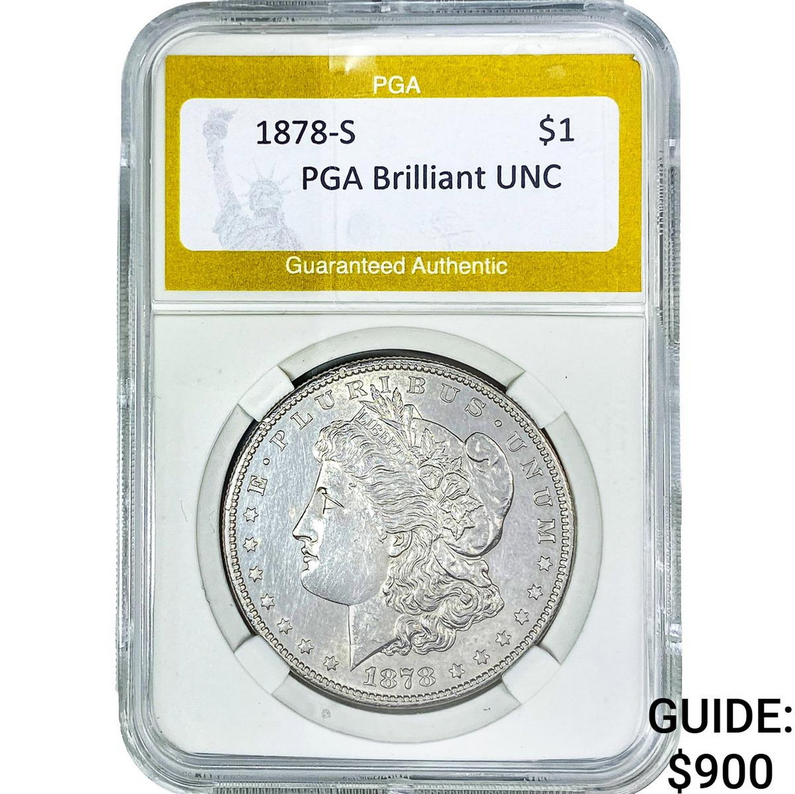 1878-S Morgan Silver Dollar PGA BU: 1878-S Morgan Silver Dollar PGA BU