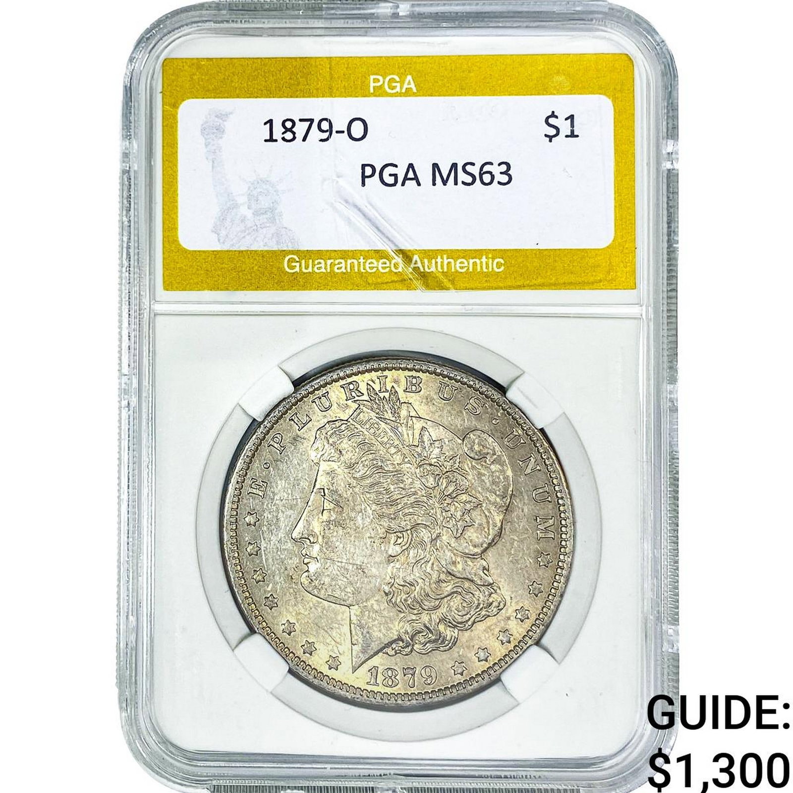 1879-O Morgan Silver Dollar PGA MS63: 1879-O Morgan Silver Dollar PGA MS63