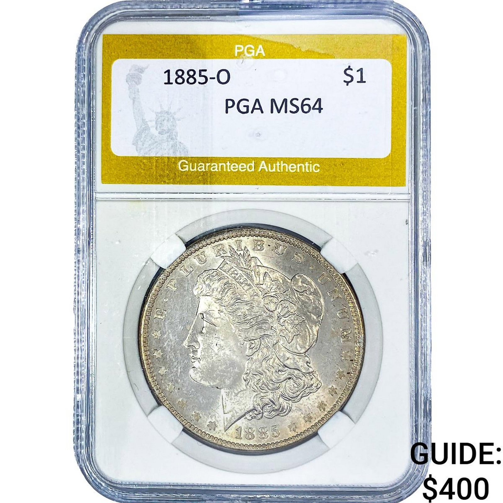 1885-O Morgan Silver Dollar PGA MS64: 1885-O Morgan Silver Dollar PGA MS64