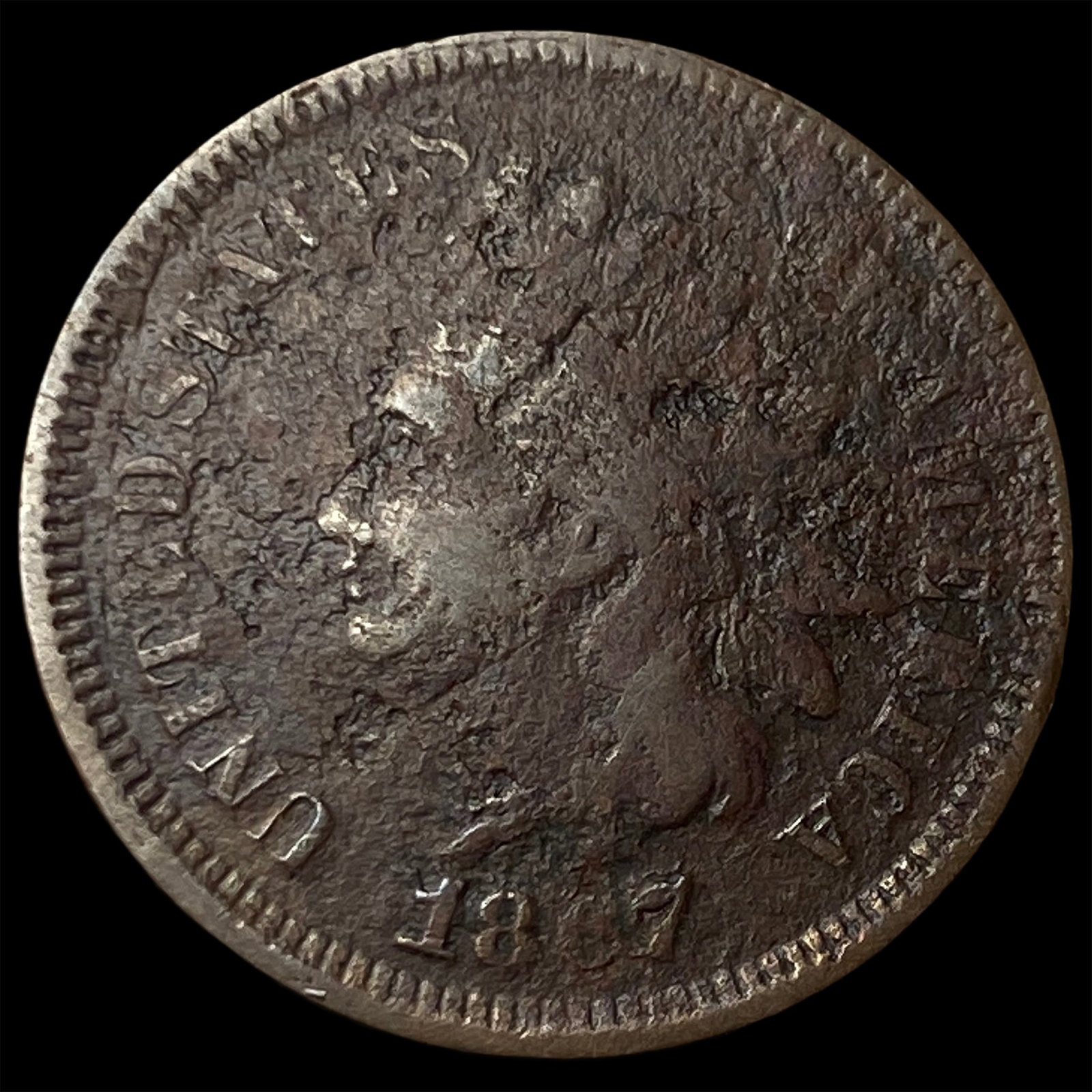 1867 Indian Head Cent NICELY CIRCULATED: 1867 Indian Head Cent NICELY CIRCULATED