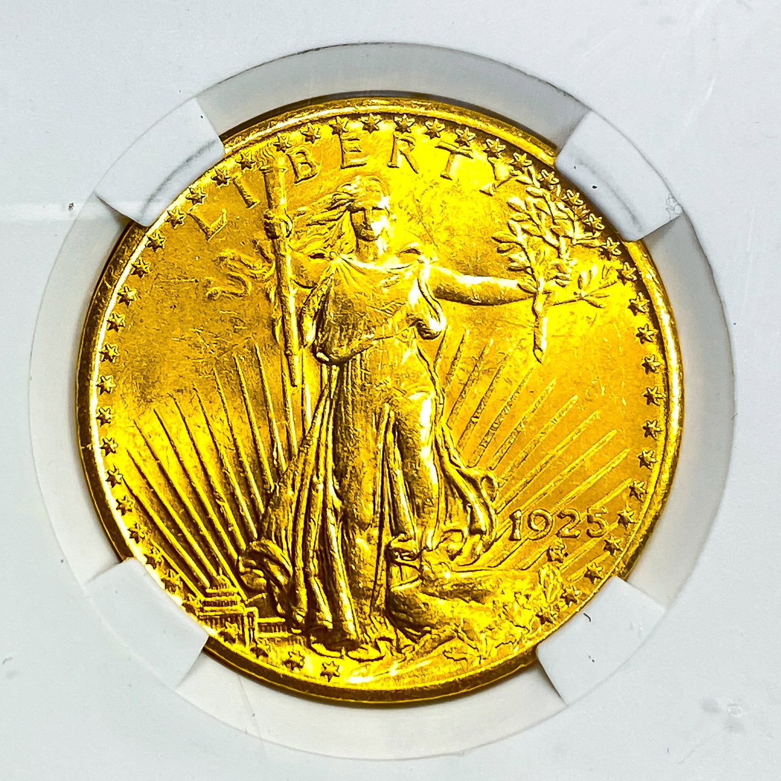 1925 $20 Gold Double Eagle NTC MS63 - 3
