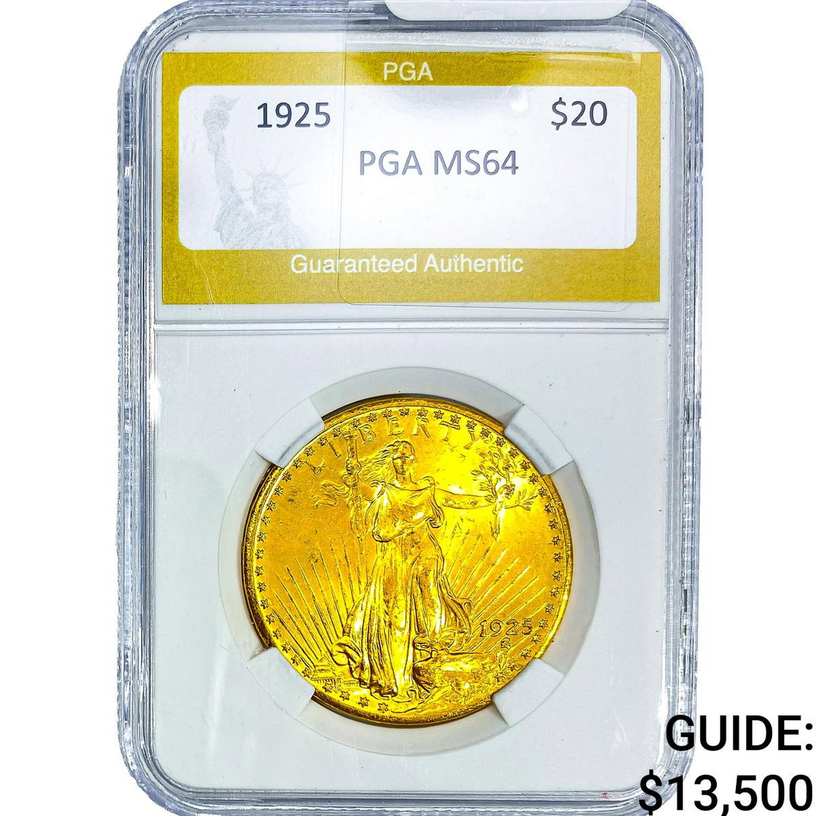 1925 $20 Gold Double Eagle NTC MS64: 1925 $20 Gold Double Eagle NTC MS64