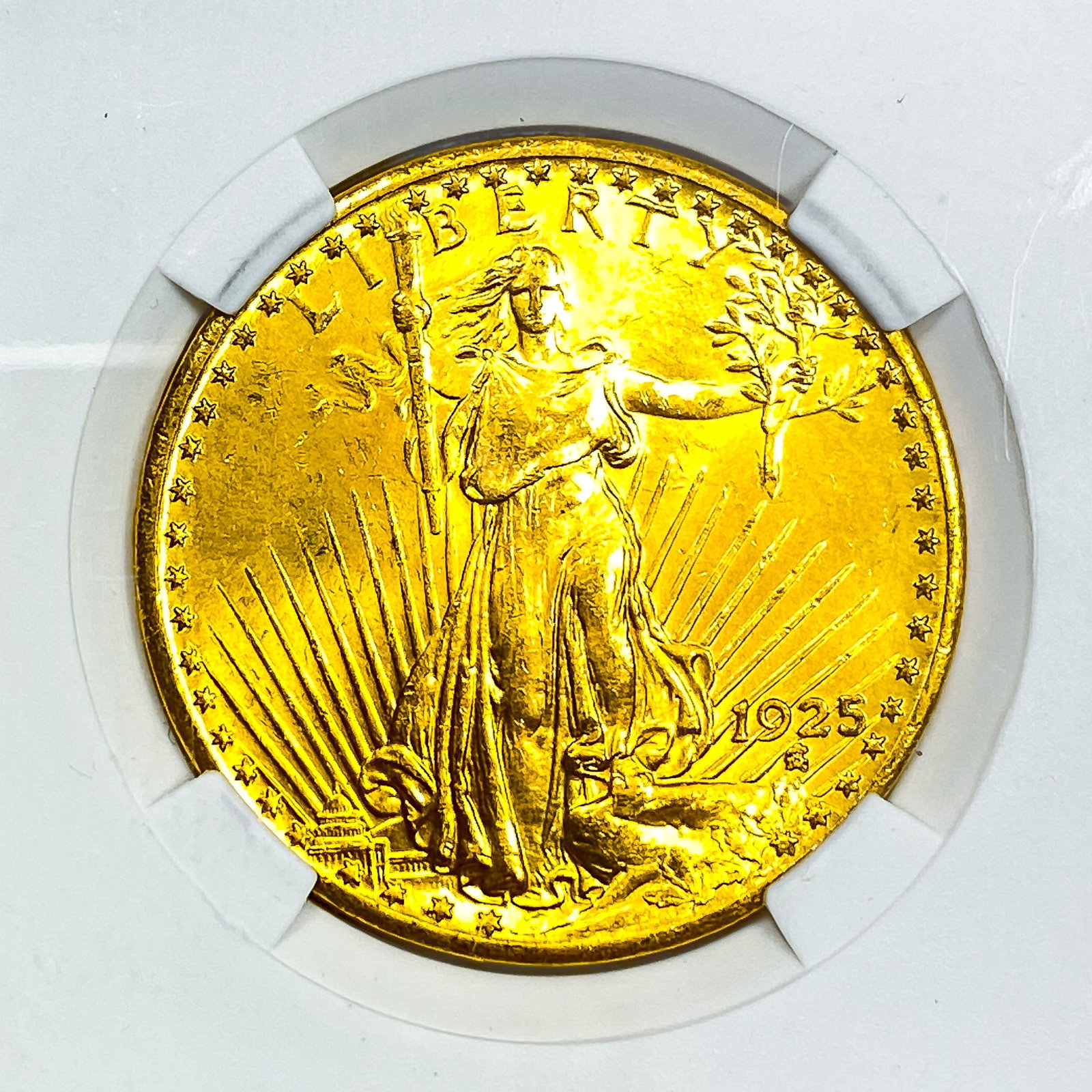 1925 $20 Gold Double Eagle NTC MS64 - 3