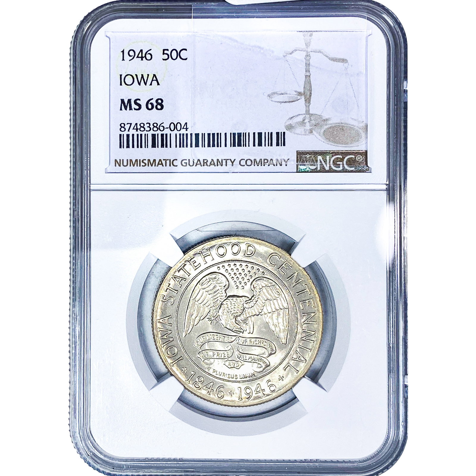 1946 Iowa Half Dollar NGC MS68 (1 of 4)