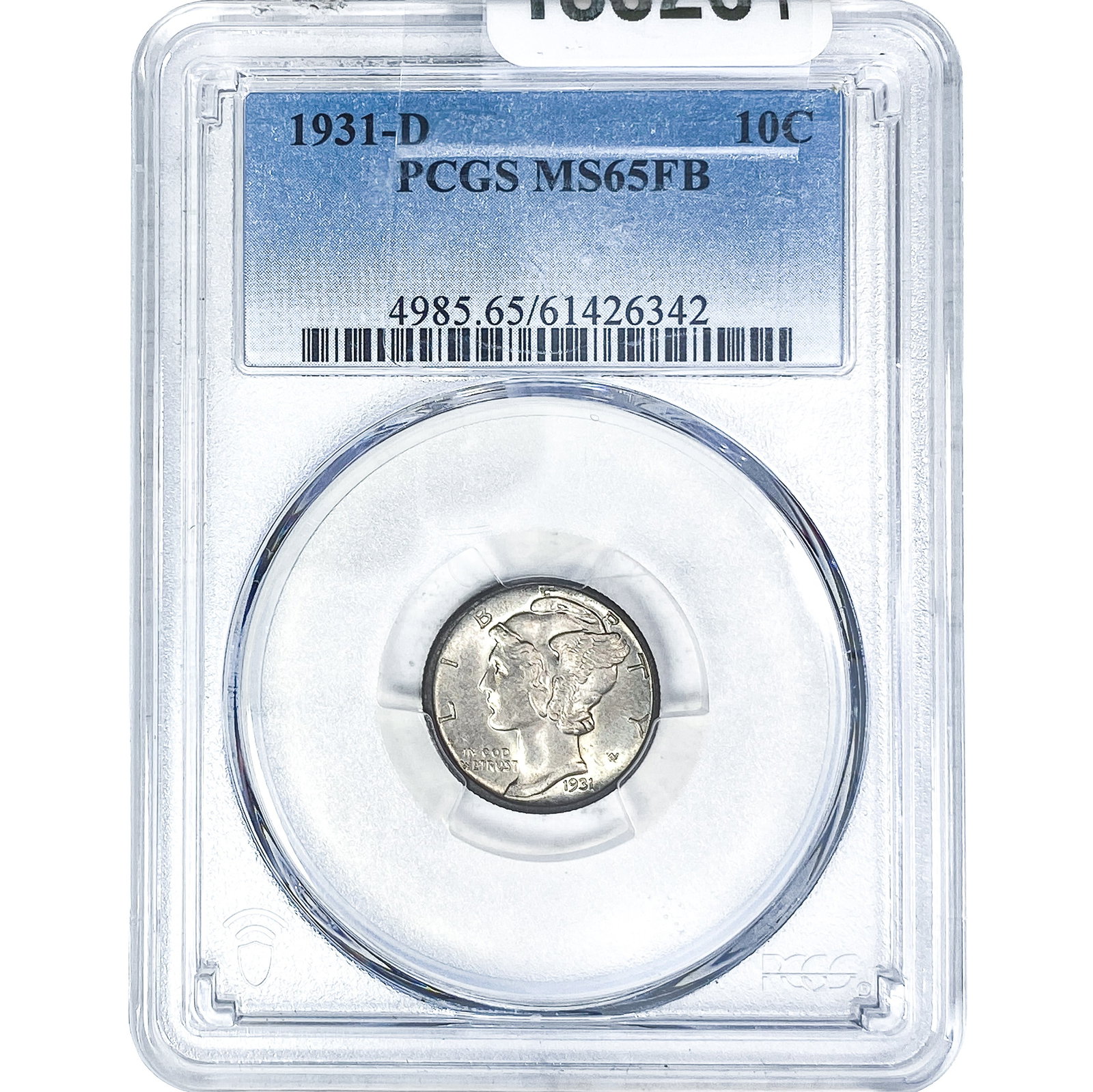 1931-D Mercury Silver Dime PCGS MS66 FB (1 of 4)