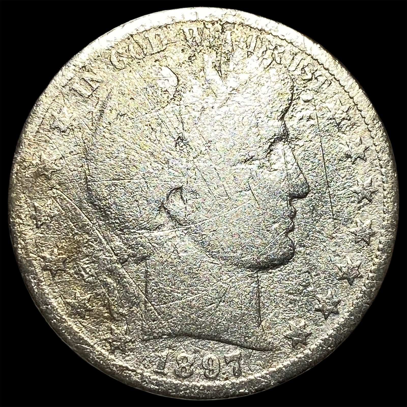 1897-O Silver Barber Half Dollar NICELY CIRCULATED (1 of 2)