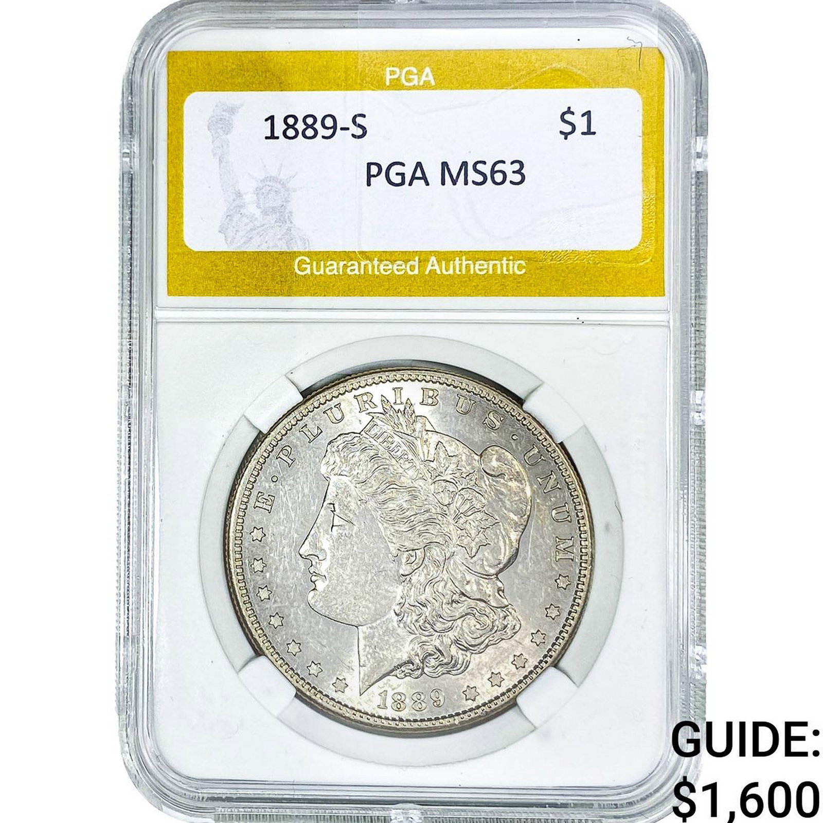 1889-S Morgan Silver Dollar PGA MS63 (1 of 2)