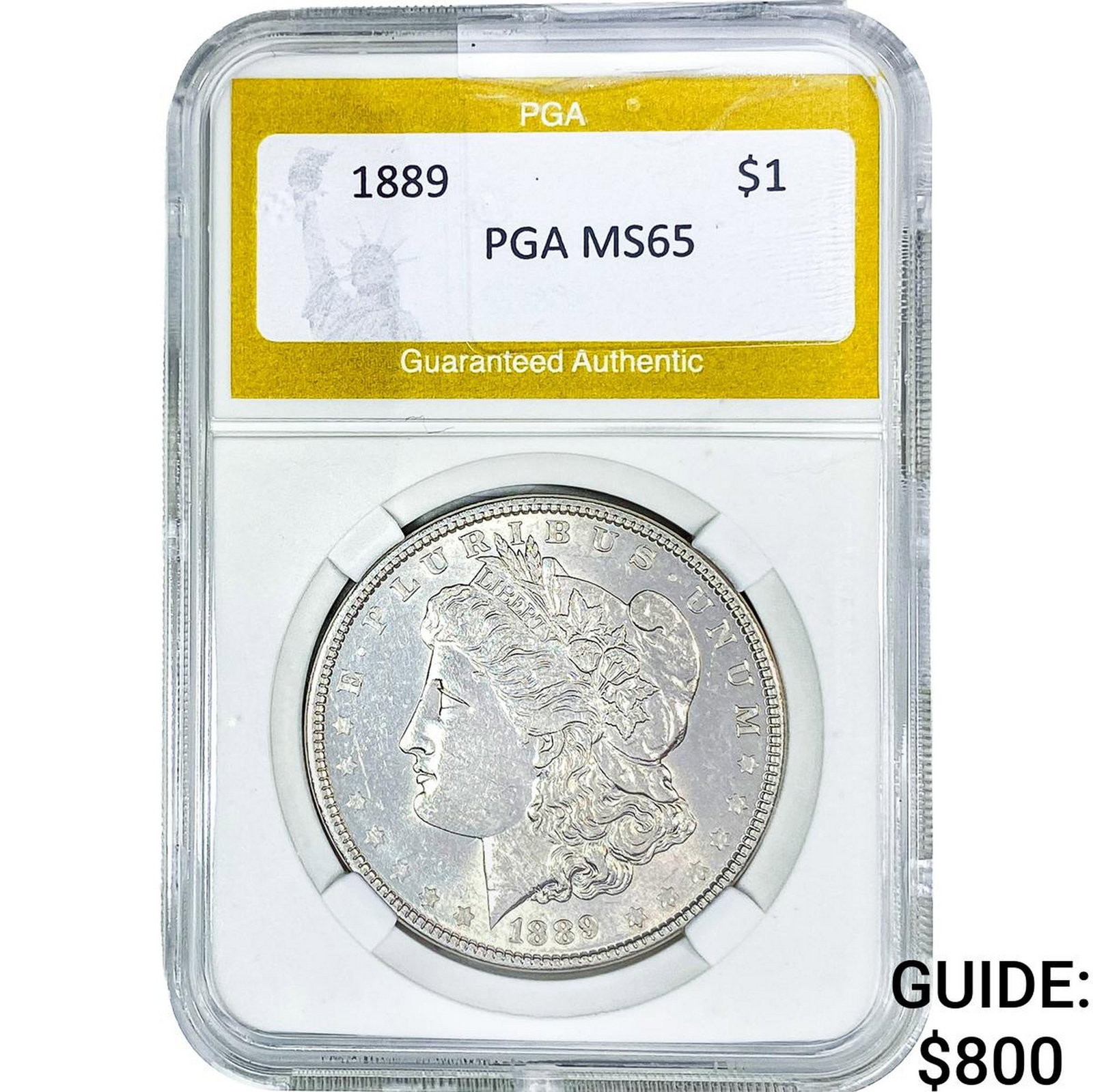 1889 Morgan Silver Dollar PGA MS65: 1889 Morgan Silver Dollar PGA MS65