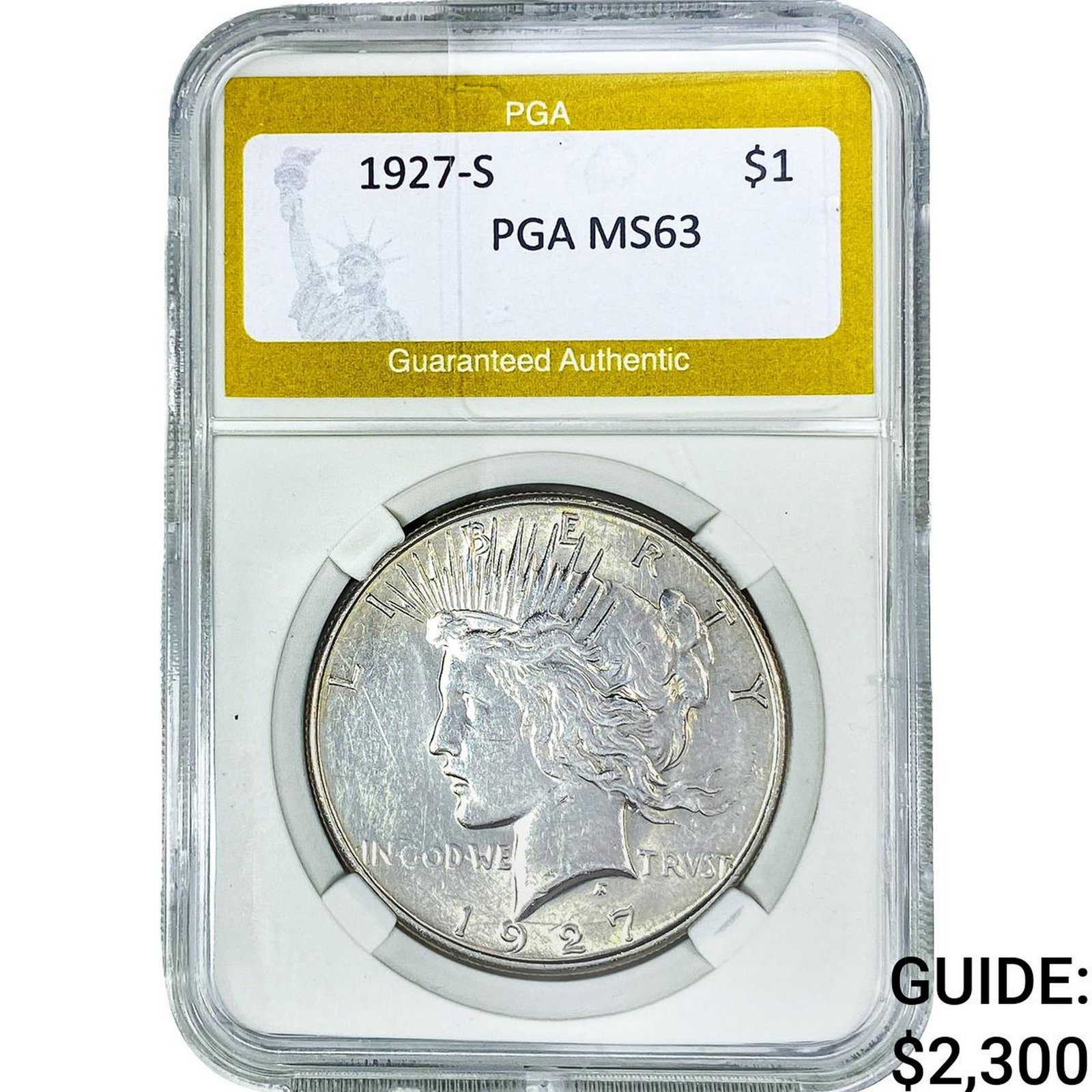 1927-S Morgan Silver Dollar PGA MS63 (1 of 2)