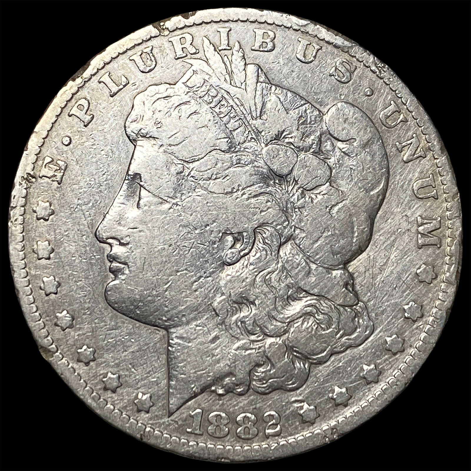 1882-CC Silver Morgan Dollar LIGHTLY CIRCULATED: 1882-CC Silver Morgan Dollar LIGHTLY CIRCULATED