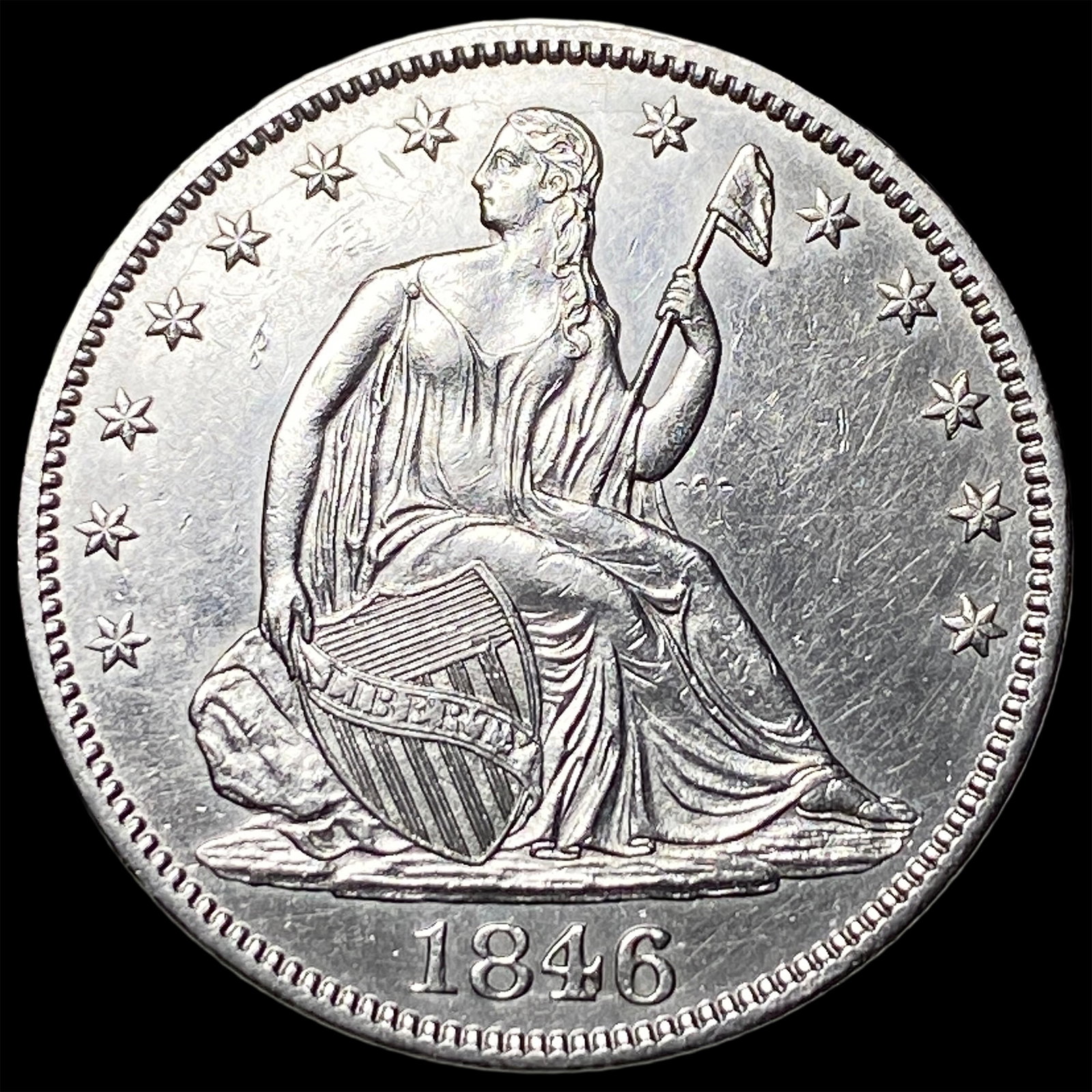 1846 Silver Seated Liberty Half Dollar UNCIRCULATED (1 of 2)