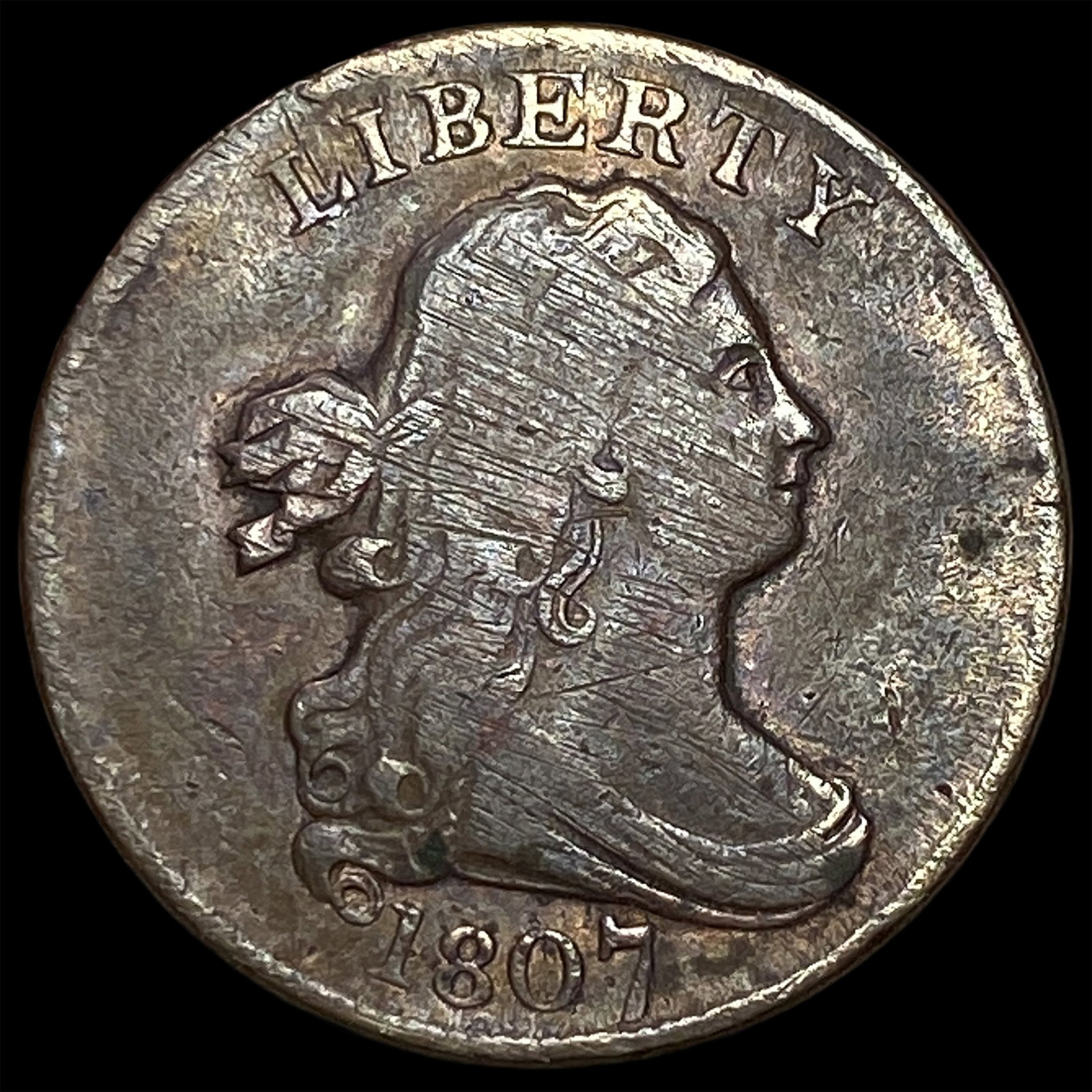 1807 Draped Bust Half Cent LIGHTLY CIRCULATED (1 of 2)