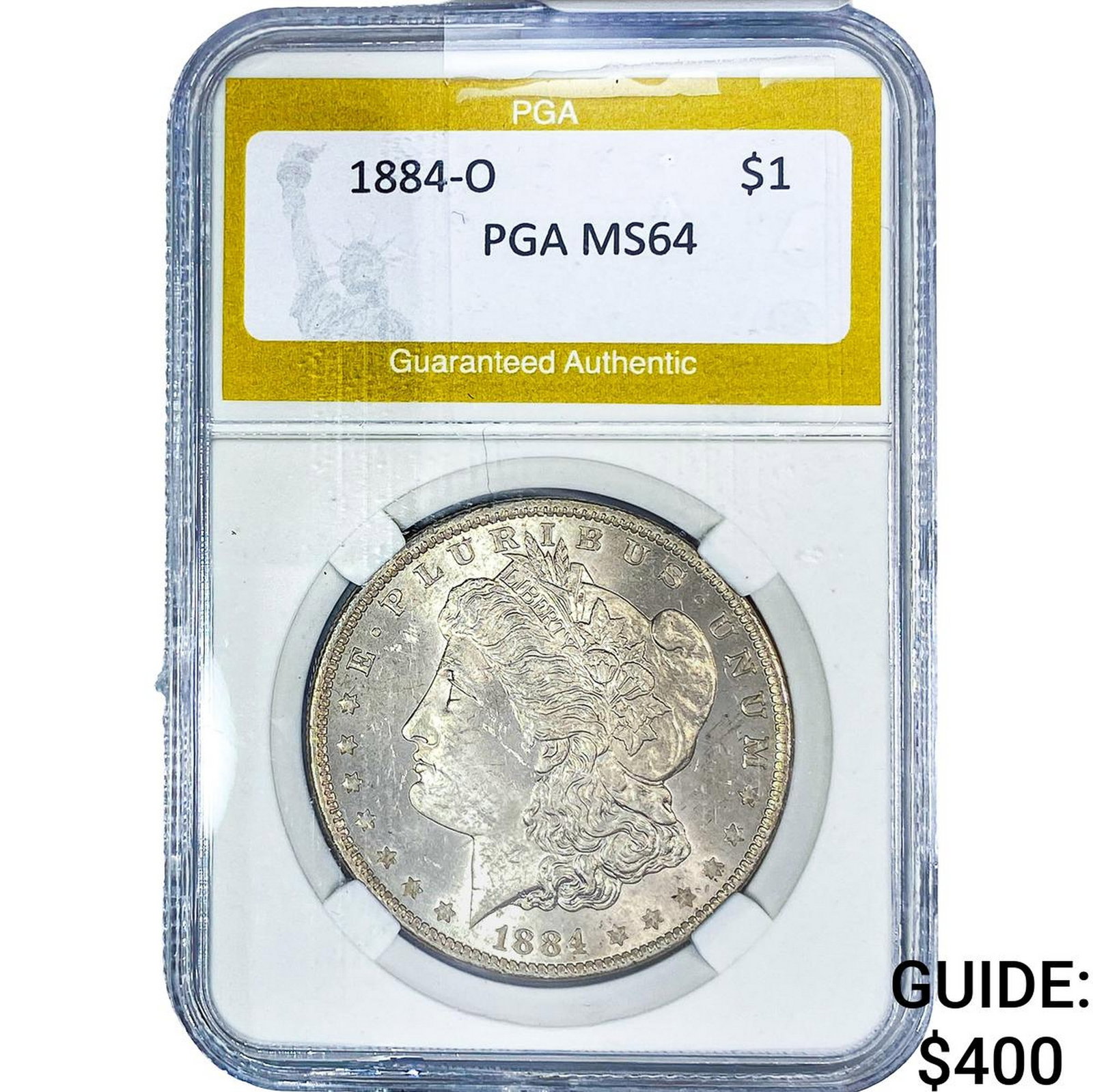 1884-O Morgan Silver Dollar PGA MS64: 1884-O Morgan Silver Dollar PGA MS64