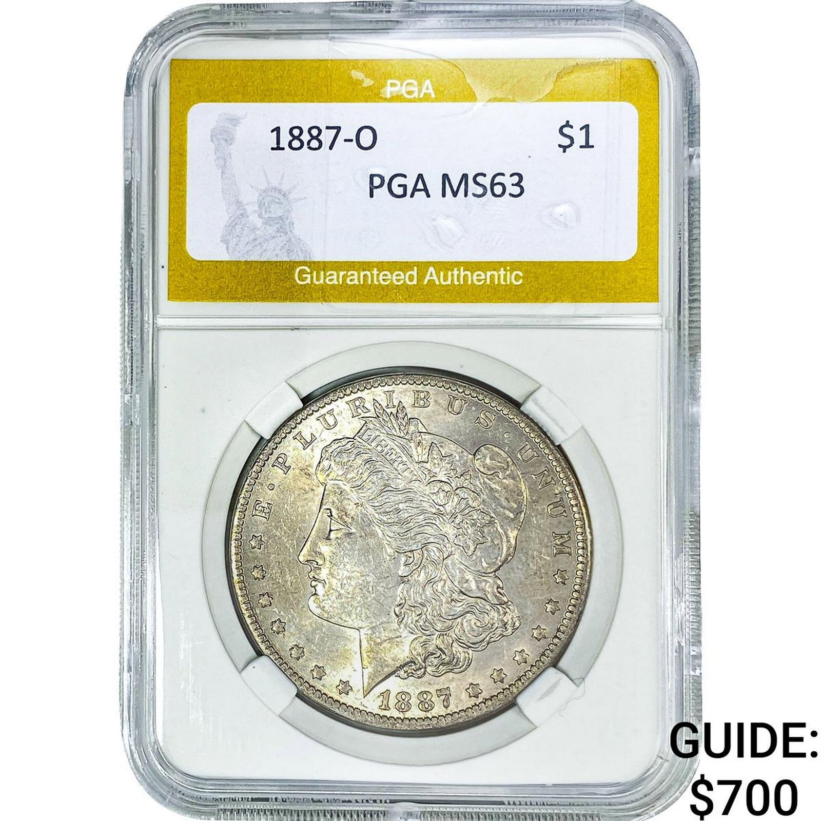 1887-O Morgan Silver Dollar PGA MS63 (1 of 2)