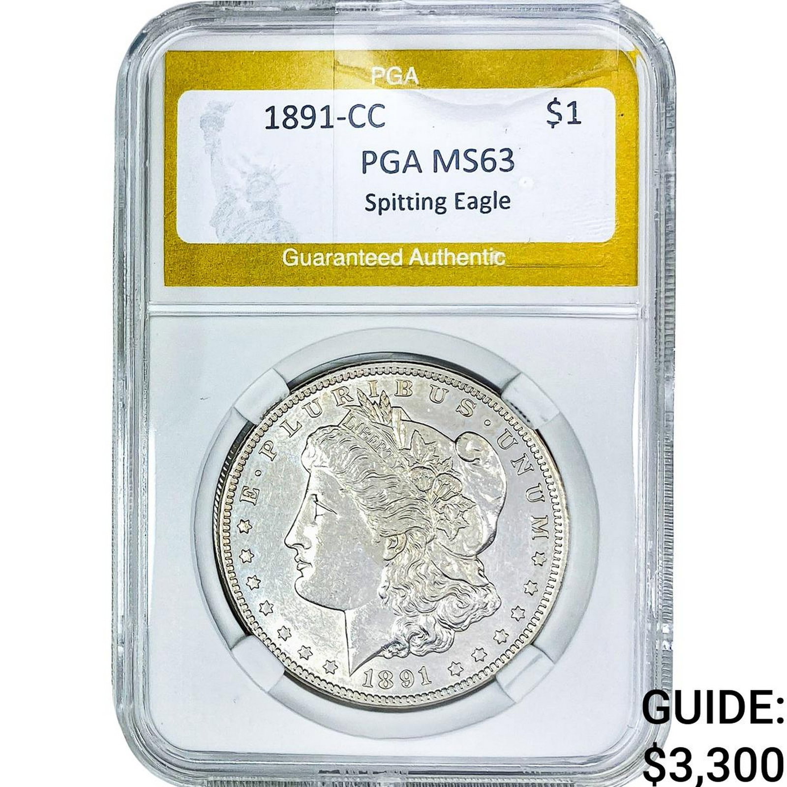 1891-CC Morgan Silver Dollar PGA MS63 (1 of 2)
