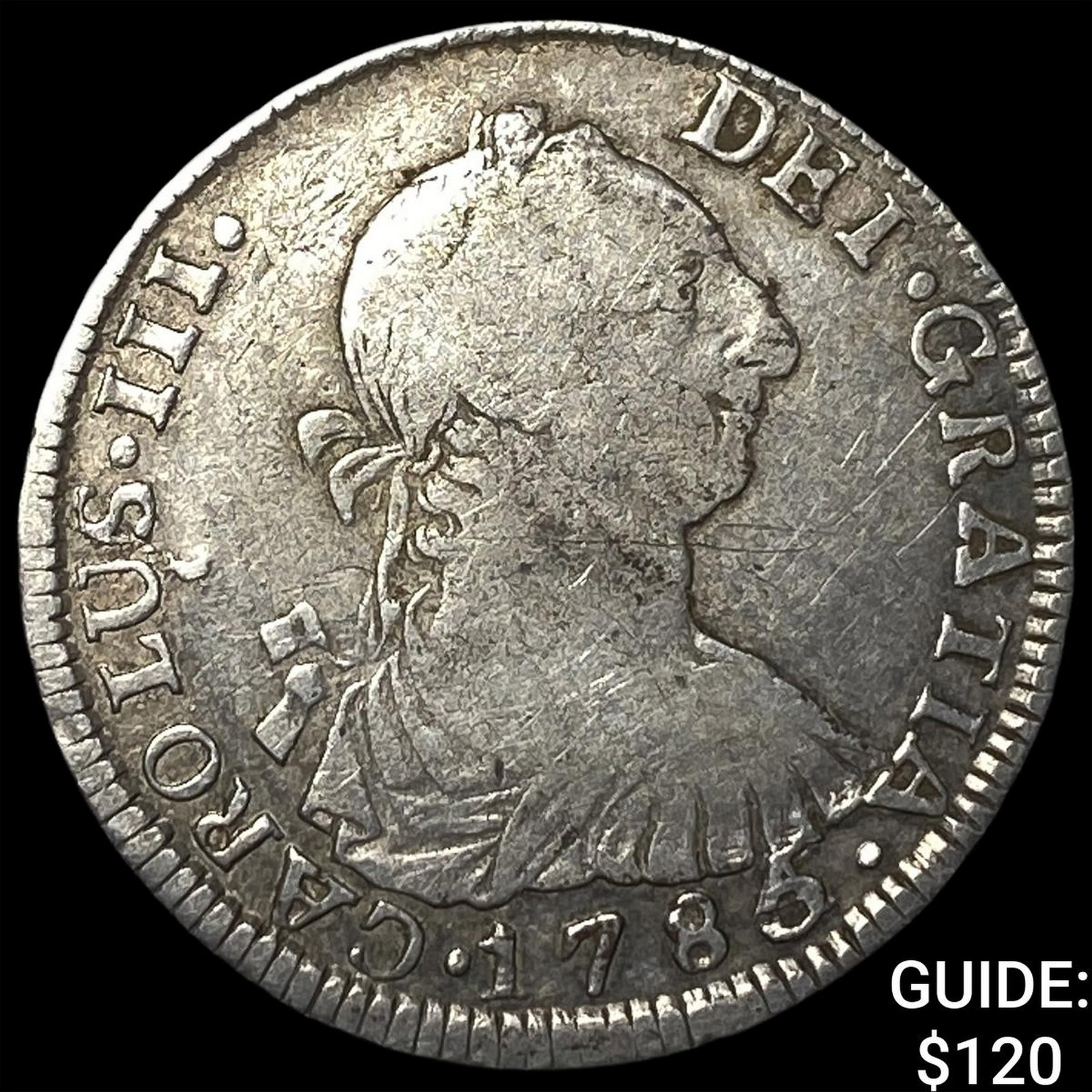 1785/4-PR Bolivia Charles III Silver 2 Reales (1 of 2)
