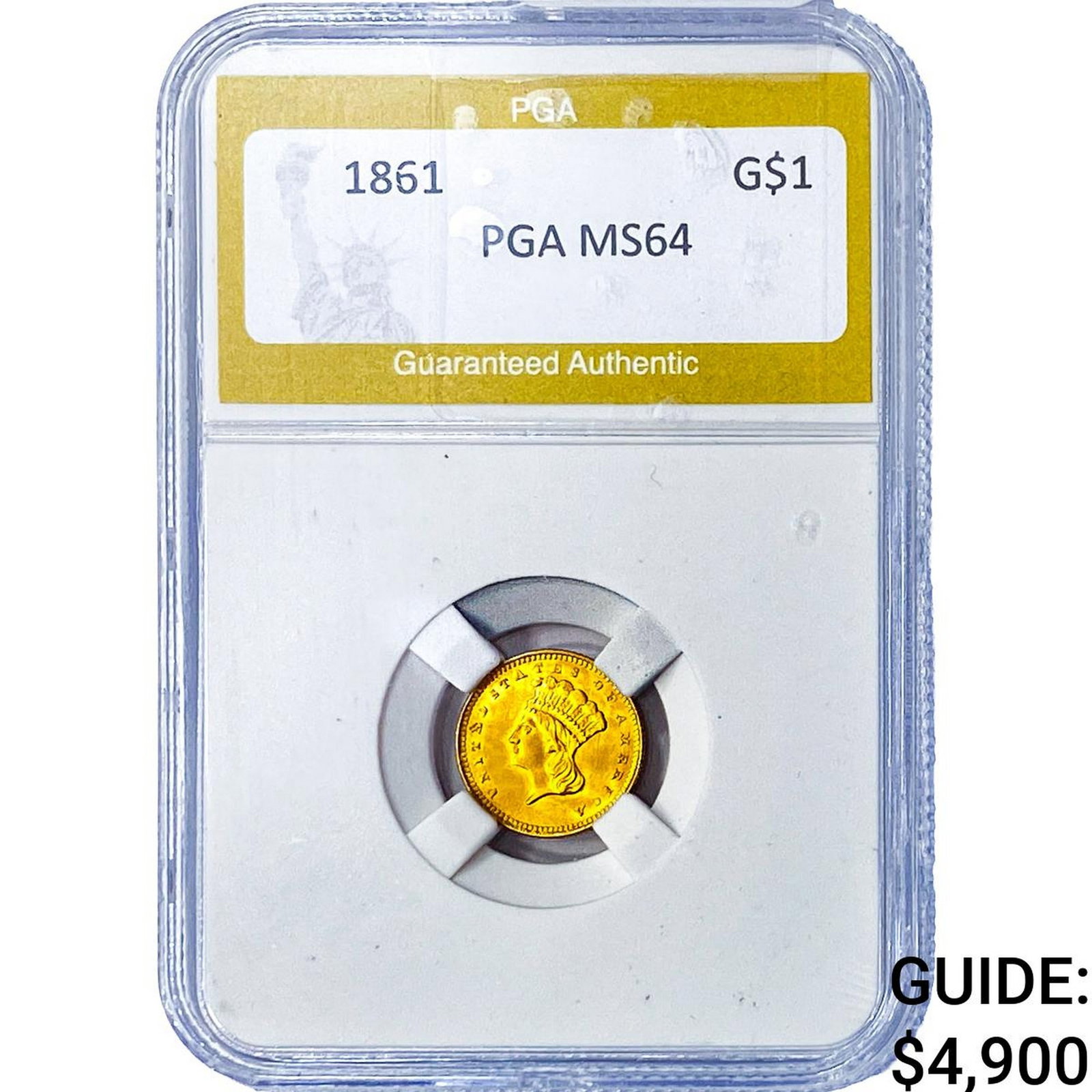1861 Rare Gold Dollar PGA MS64 (1 of 2)