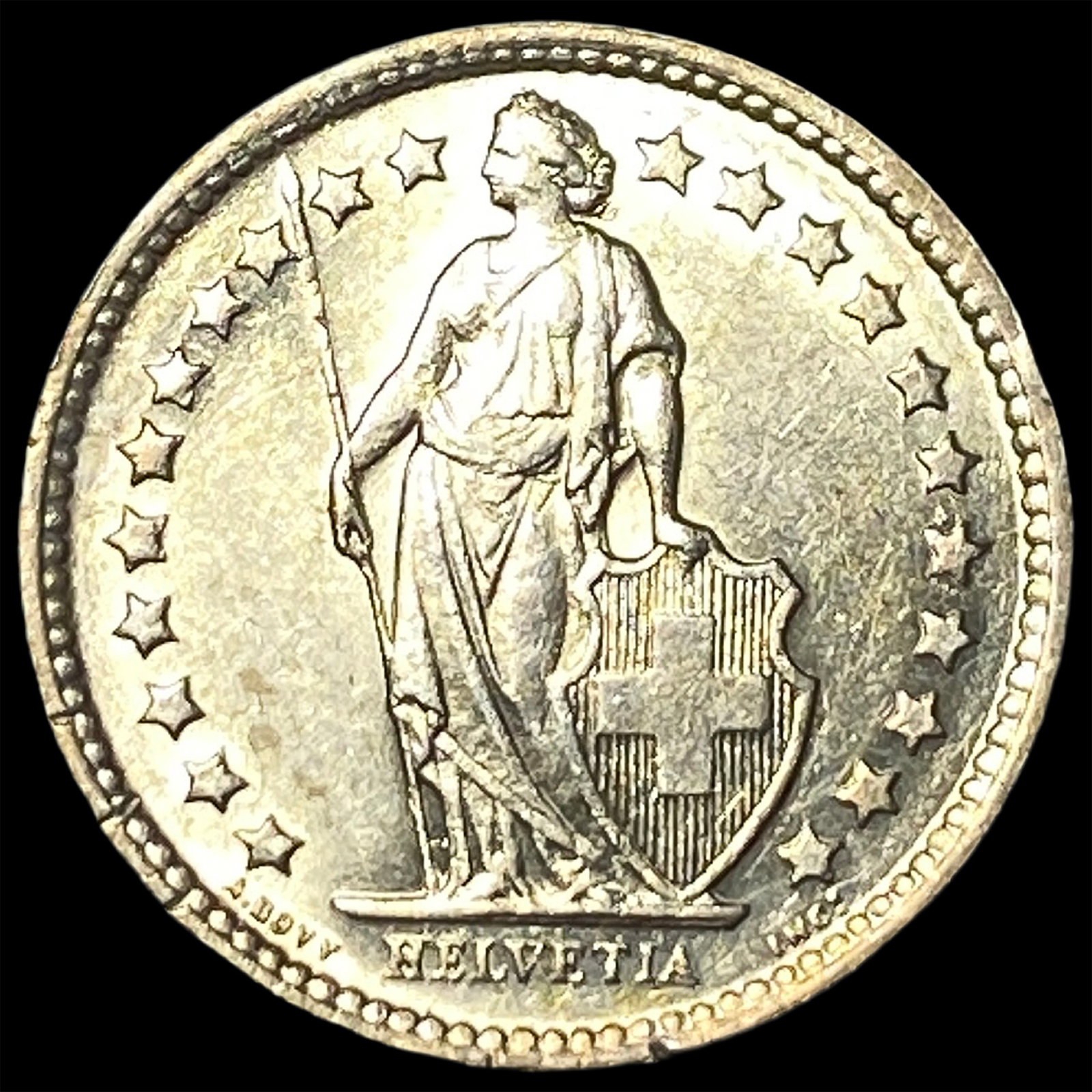 1957B Switzerland SIlver 1/2 Franc (1 of 2)