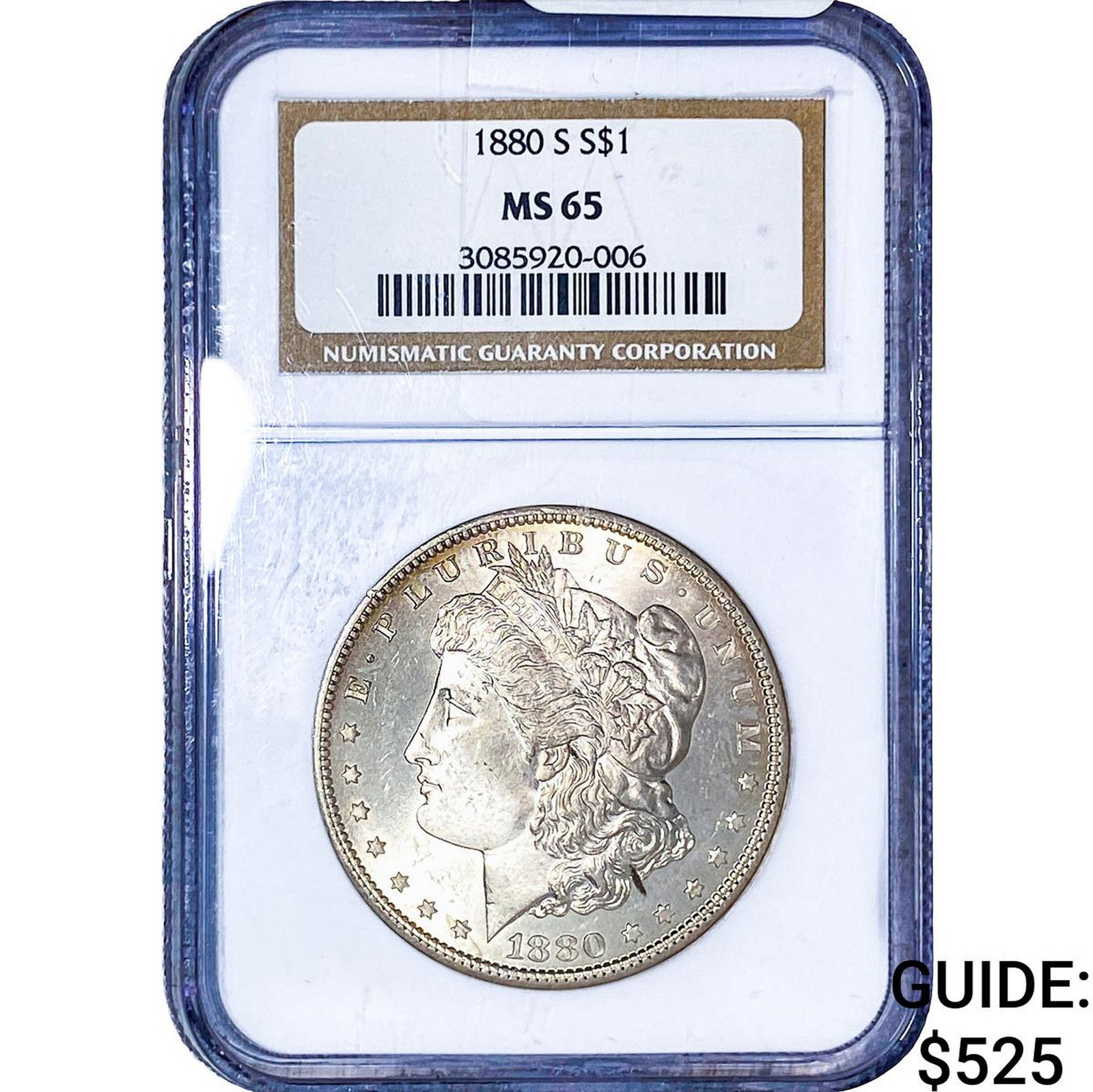 1880-S Morgan Silver Dollar NGC MS65: 1880-S Morgan Silver Dollar NGC MS65