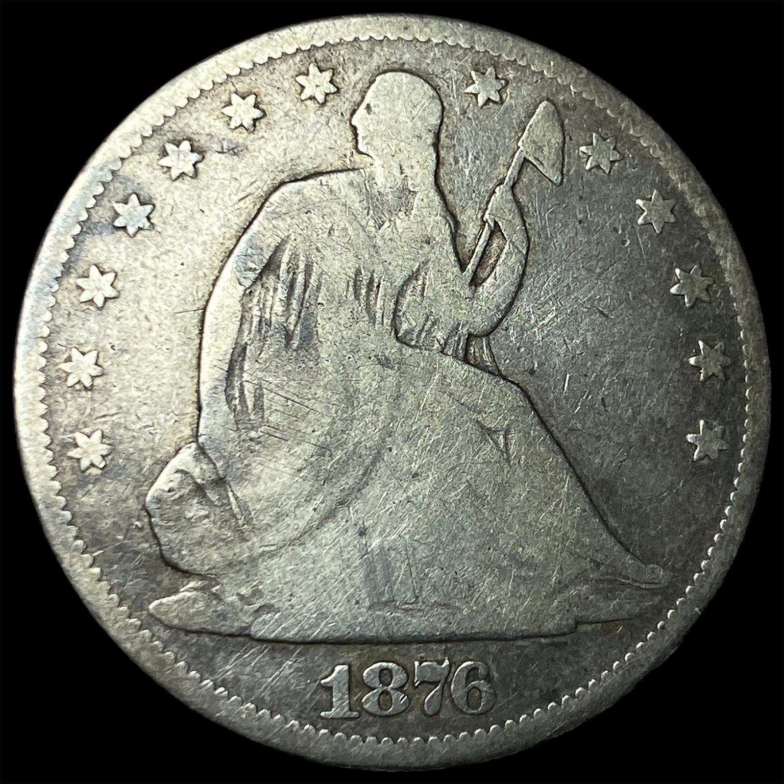 1876 Silver Half Dollar NICELY CIRCULATED: 1876 Silver Half Dollar NICELY CIRCULATED