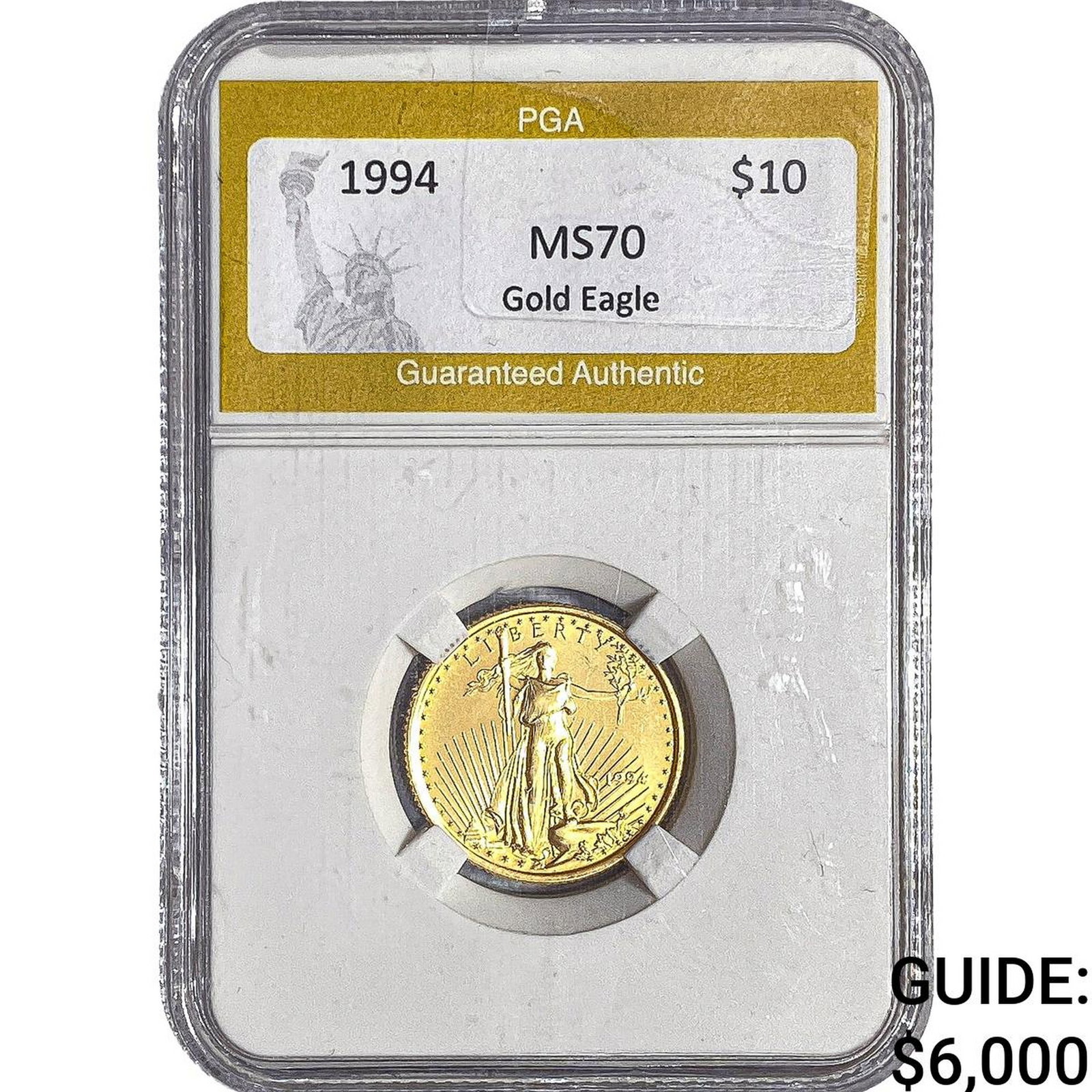 1994 1/4oz $10 Gold Eagle PGA MS70: 1994 1/4oz $10 Gold Eagle PGA MS70