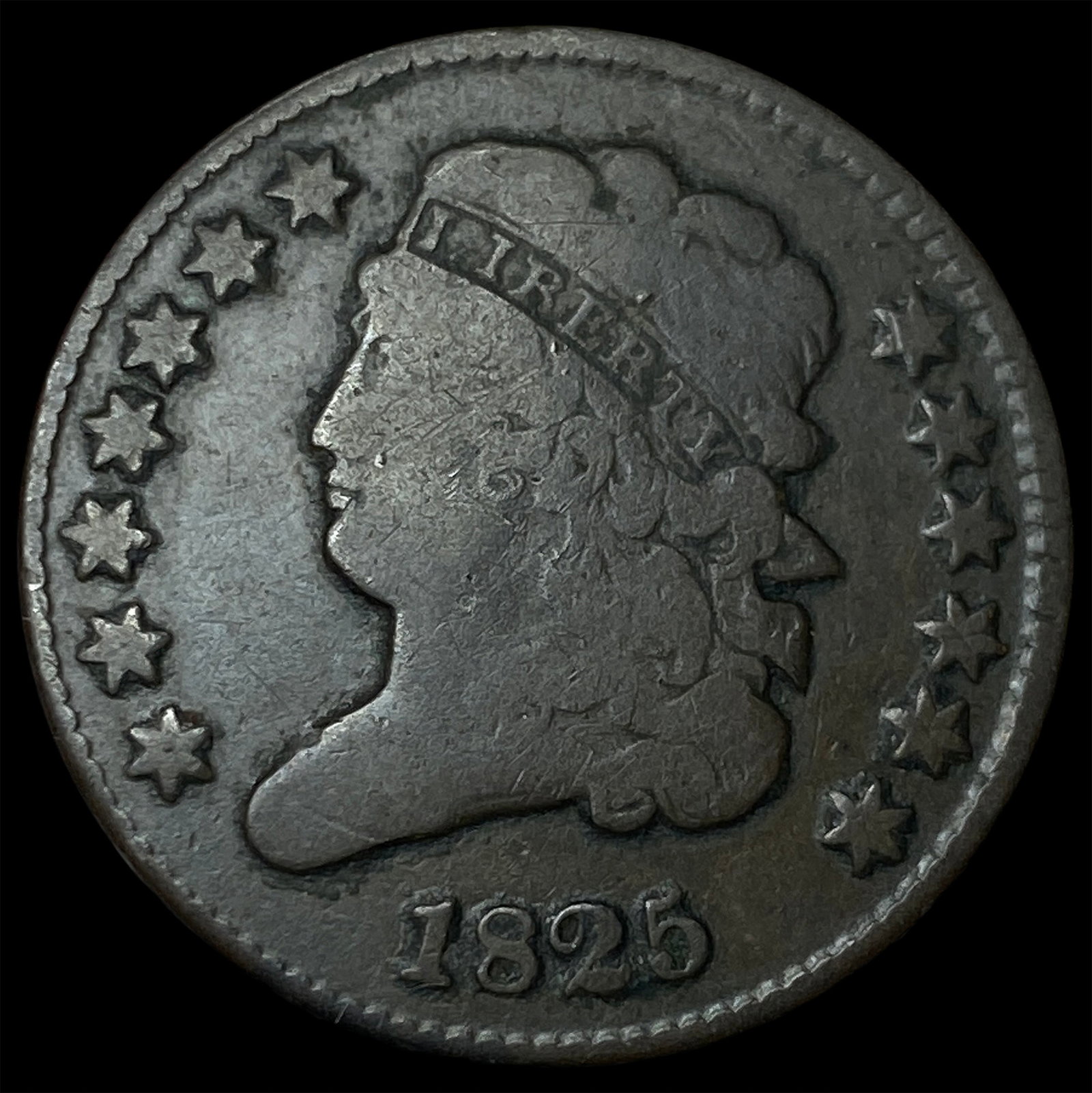 1825 Classic Head Half Cent NICELY CIRCULATED: 1825 Classic Head Half Cent NICELY CIRCULATED