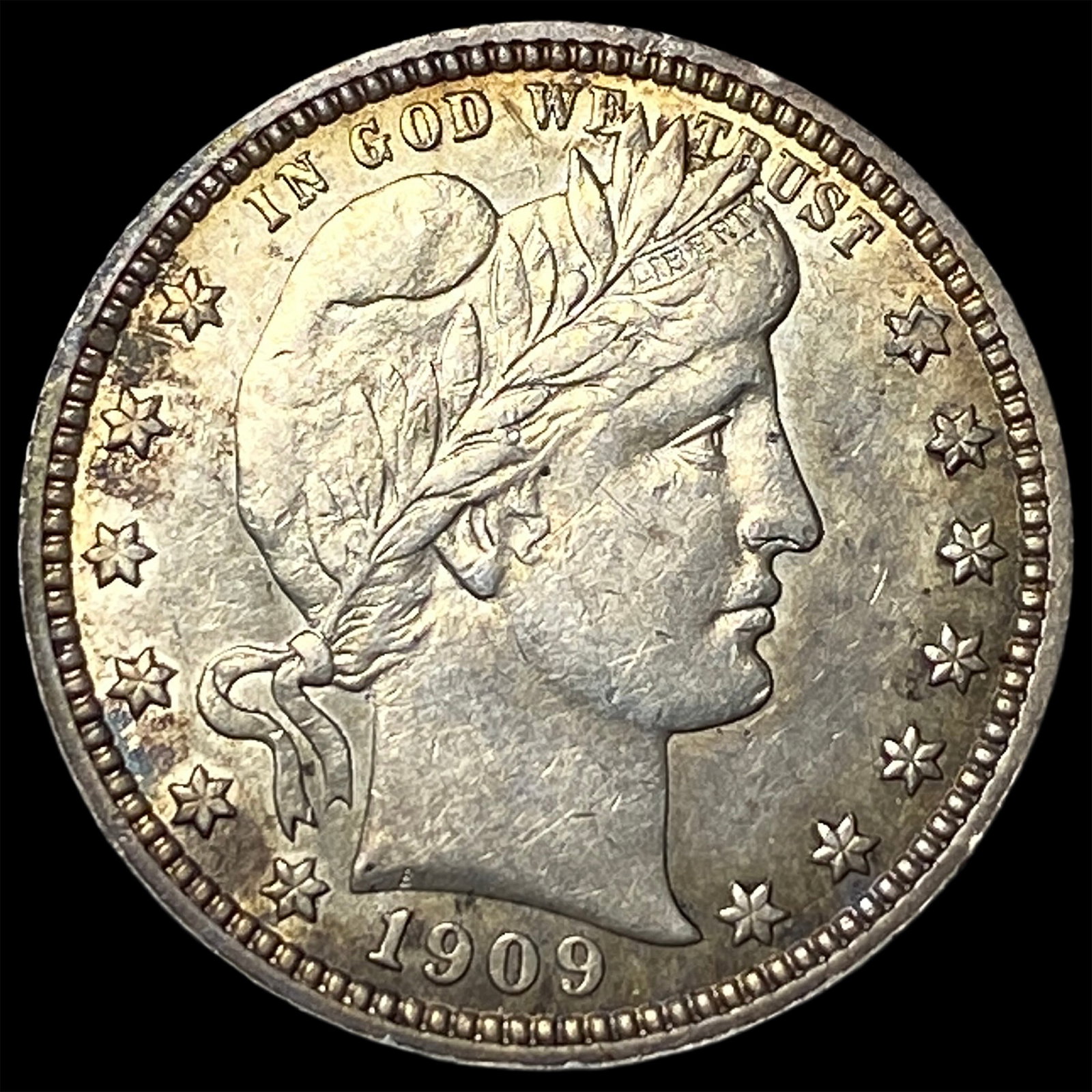 1909 Silver Barber Quarter CHOICE AU (1 of 2)