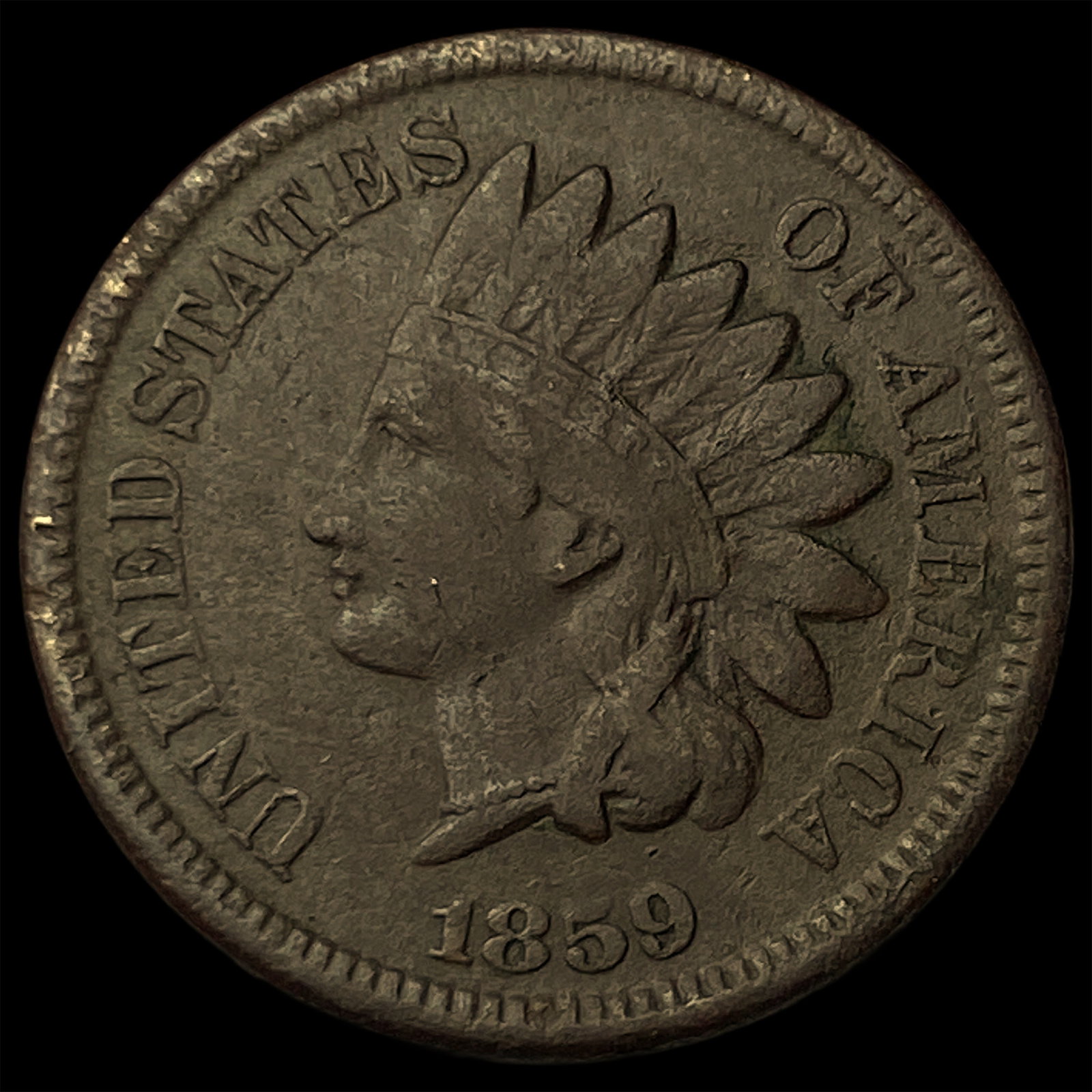 1859 Indian Head Cent LIGHTLY CIRCULATED: 1859 Indian Head Cent LIGHTLY CIRCULATED
