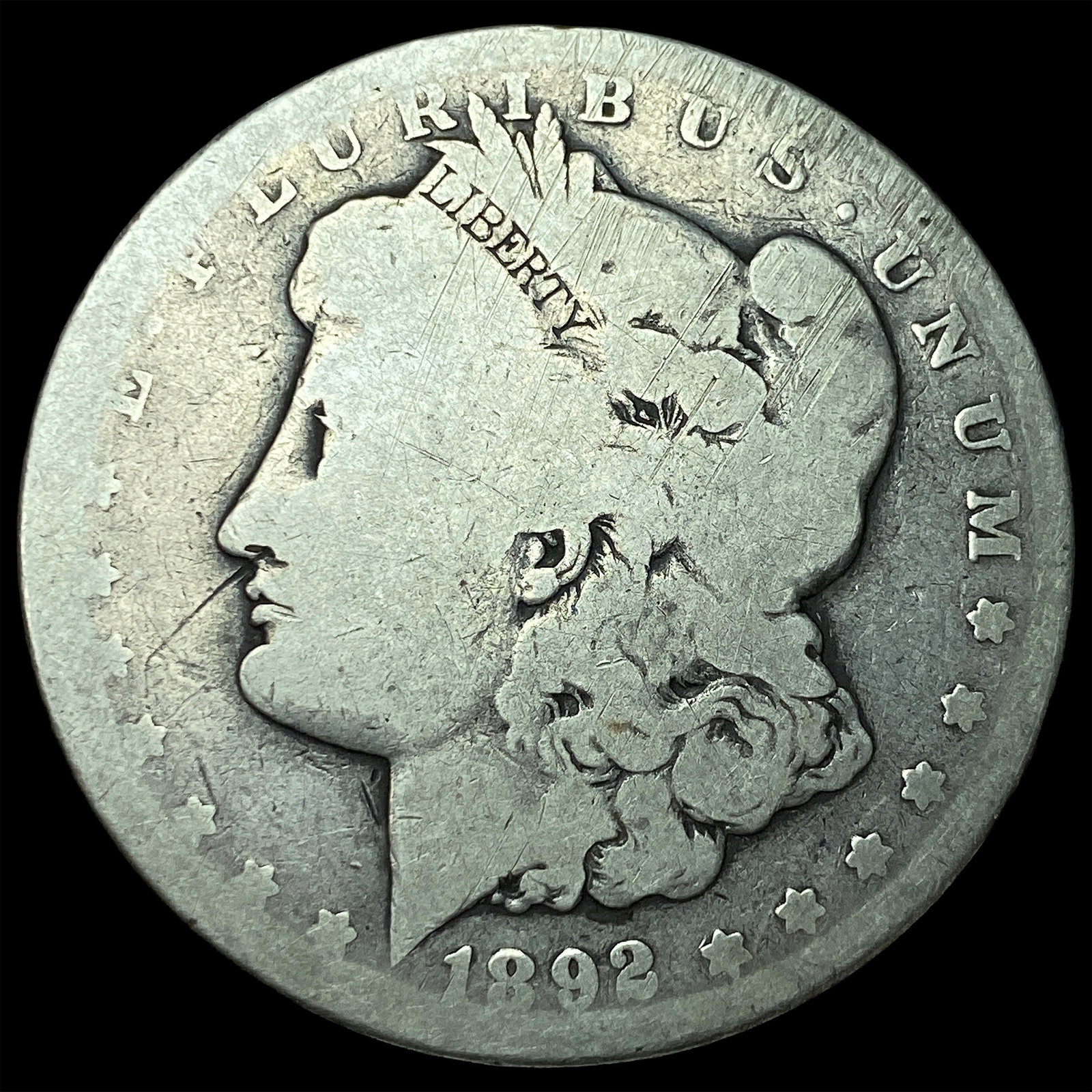 1892-CC Silver Morgan Dollar NICELY CIRCULATED: 1892-CC Silver Morgan Dollar NICELY CIRCULATED