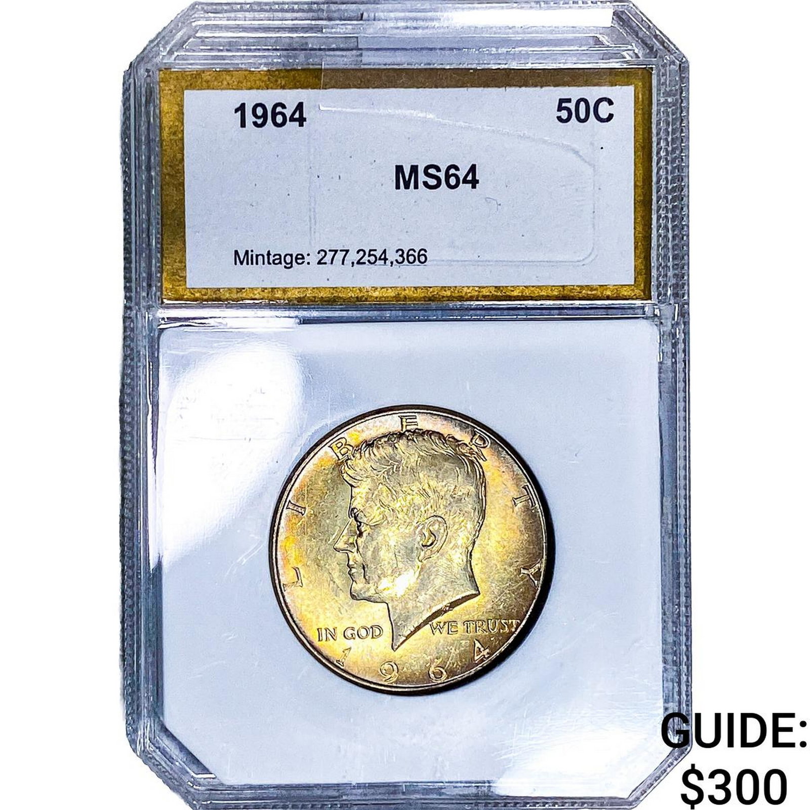 1964 Kennedy Half Dollar PCI MS64: 1964 Kennedy Half Dollar PCI MS64