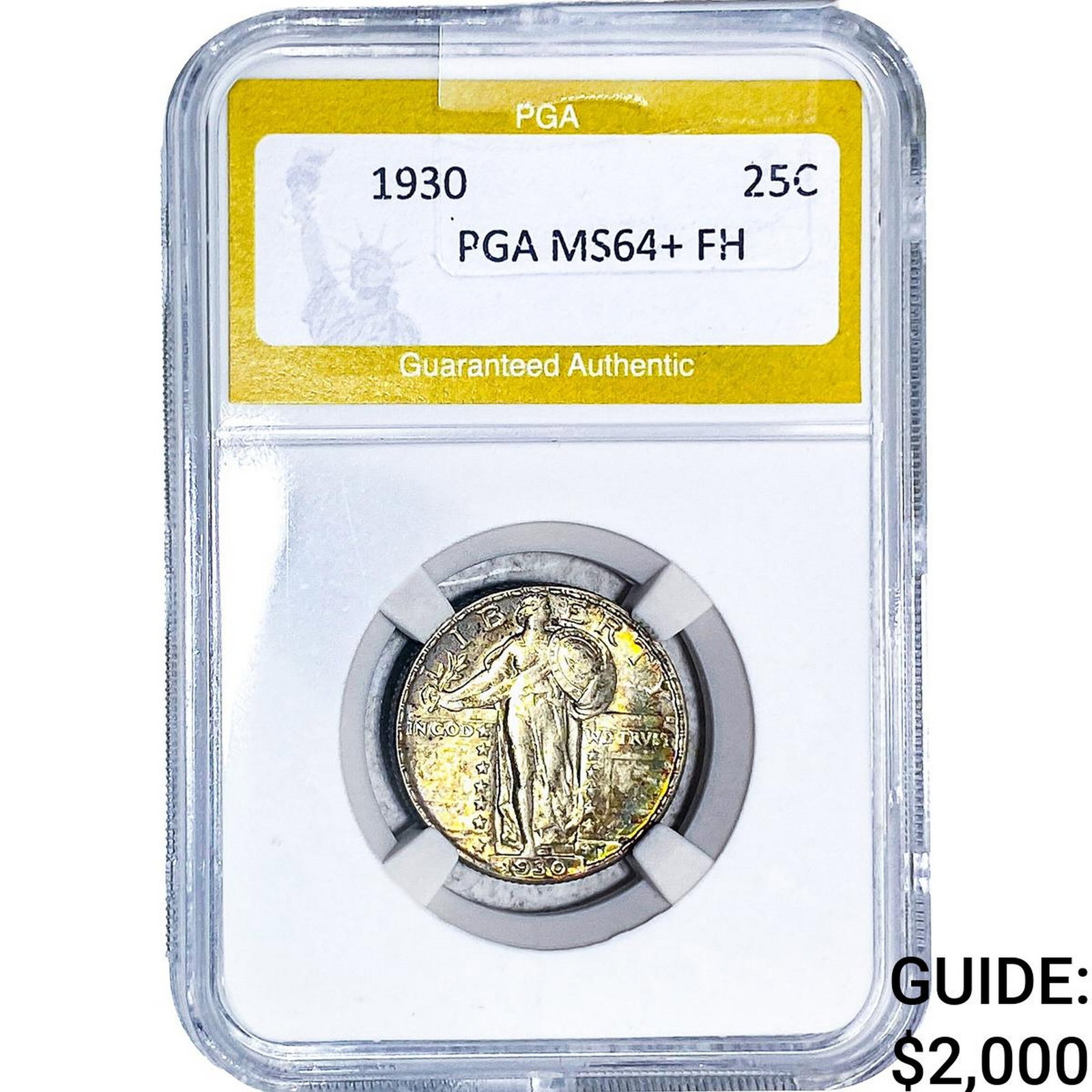 1930 Standing Liberty Quarter PGA MS64+ FH: 1930 Standing Liberty Quarter PGA MS64+ FH