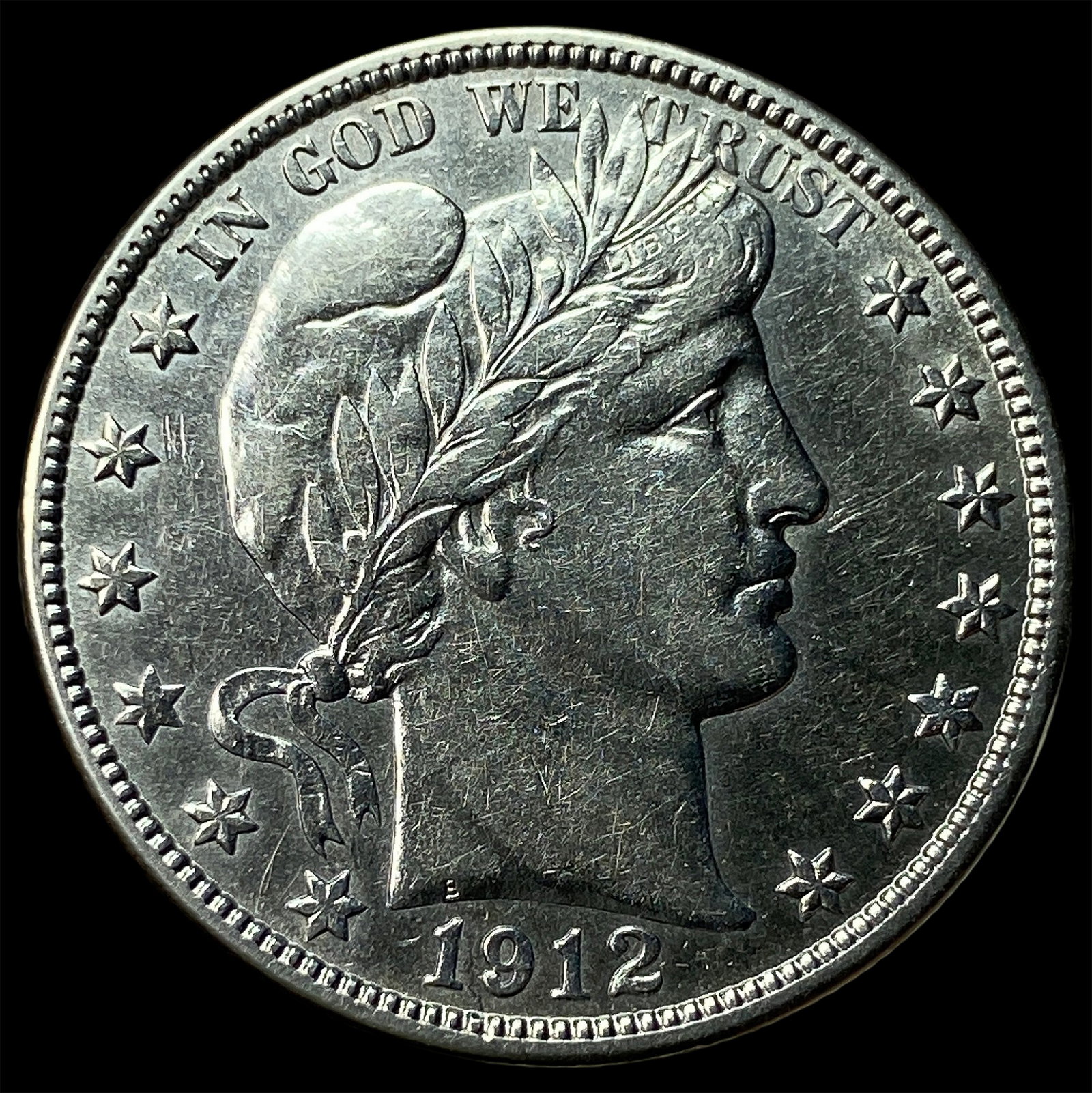 1912-D Silver Barber Half Dollar CLOSELY UNCIRCULATED (1 of 2)