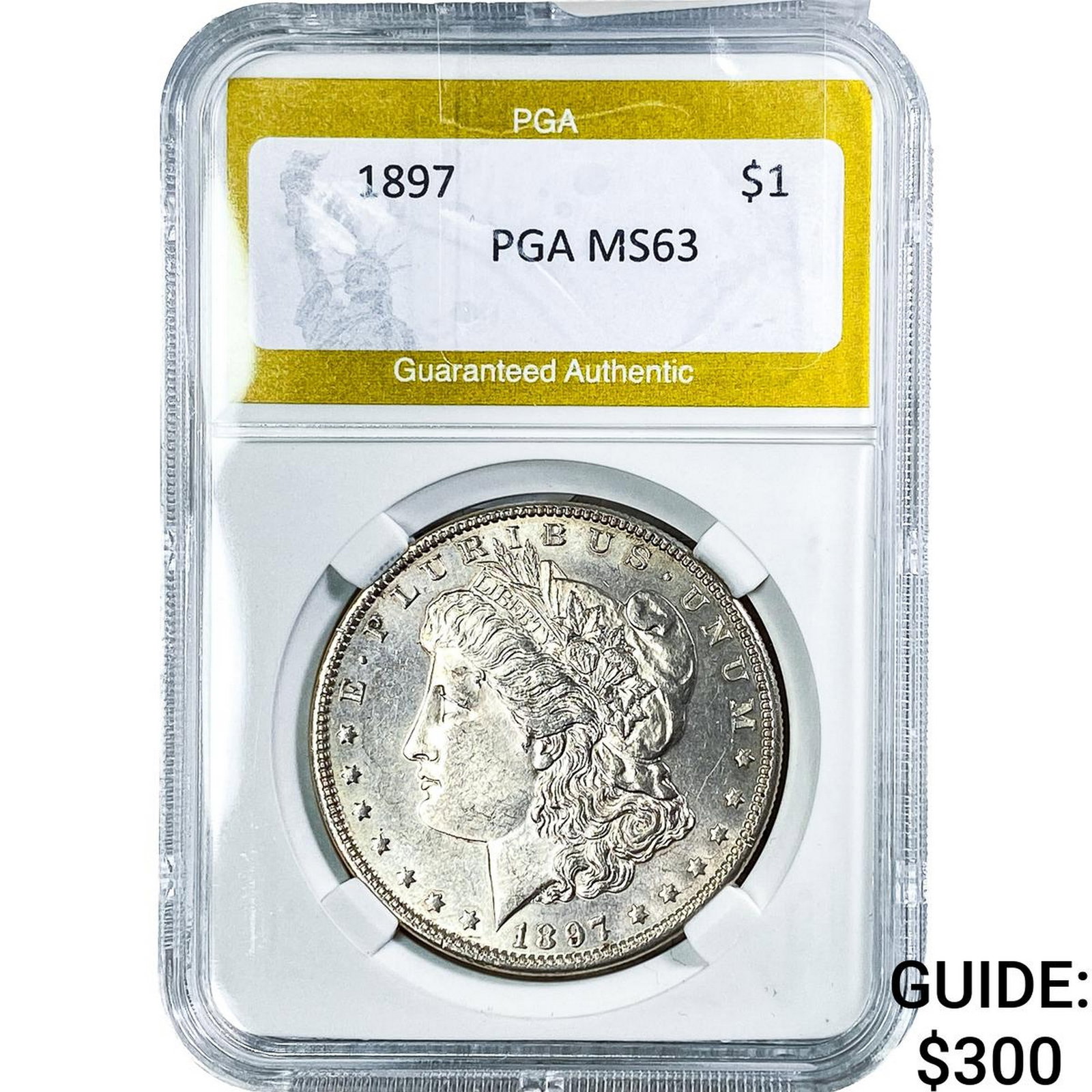 1897 Morgan Silver Dollar PGA MS63: 1897 Morgan Silver Dollar PGA MS63
