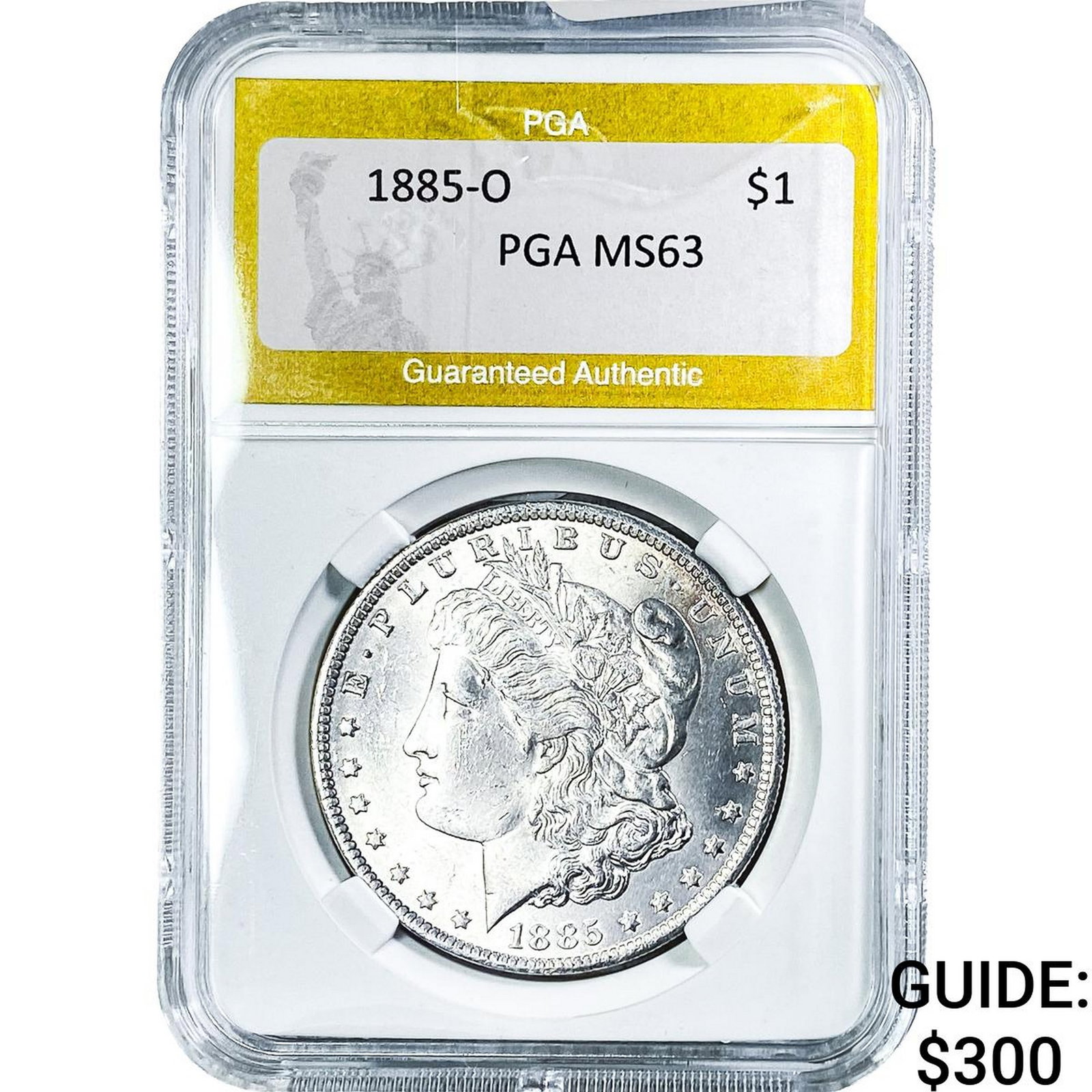 1885-O Morgan Silver Dollar PGA MS63: 1885-O Morgan Silver Dollar PGA MS63