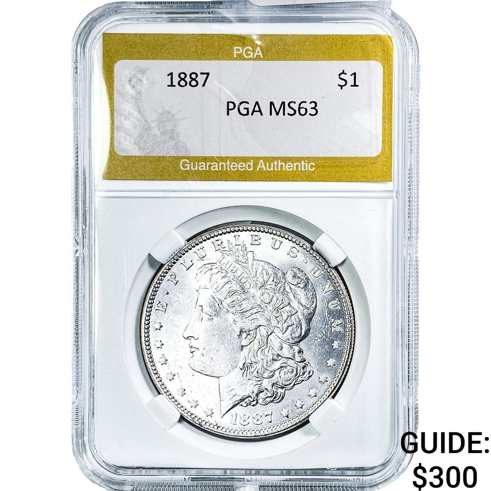 1887 Morgan Silver Dollar PGA MS63: 1887 Morgan Silver Dollar PGA MS63