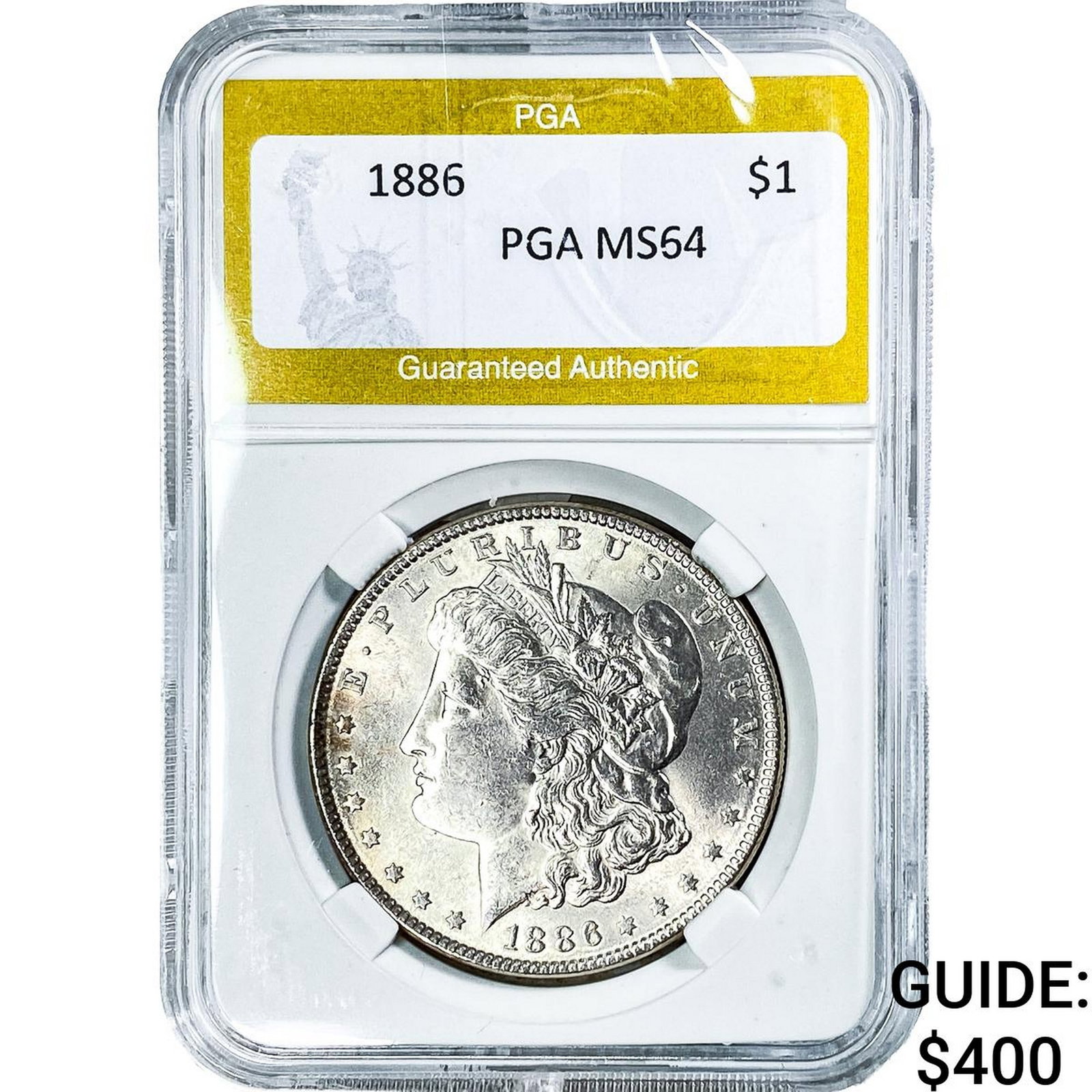 1886 Morgan Silver Dollar PGA MS64: 1886 Morgan Silver Dollar PGA MS64