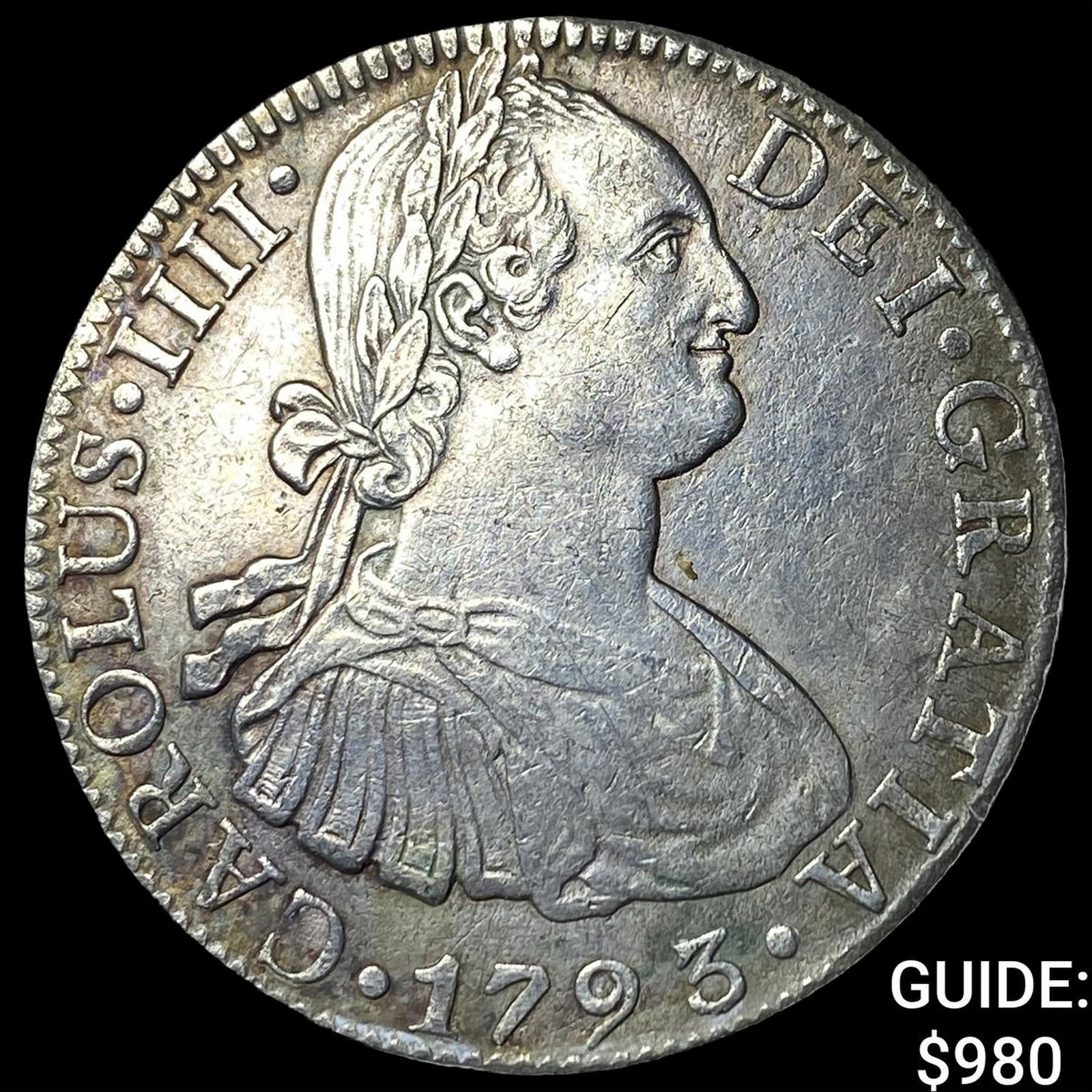 1793 FM Mexico Catolus III SIlver 8 Reales (1 of 2)