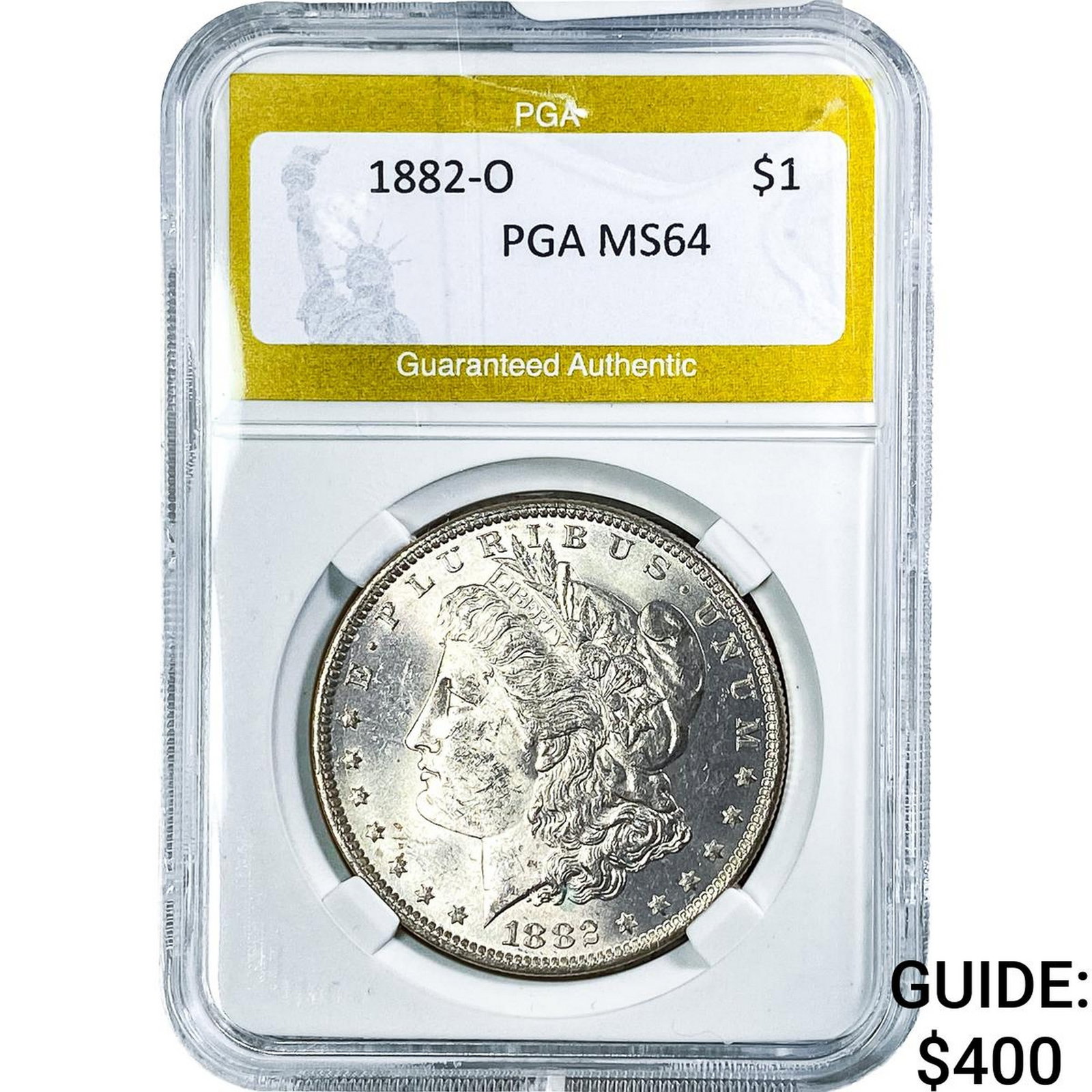 1882-O Morgan Silver Dollar PGA MS64: 1882-O Morgan Silver Dollar PGA MS64