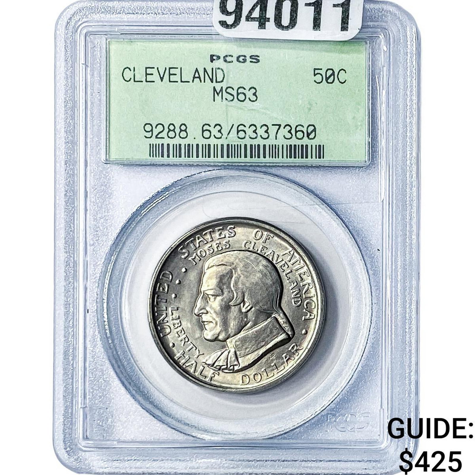 1936 Cleveland Half Dollar PCGS MS63: 1936 Cleveland Half Dollar PCGS MS63