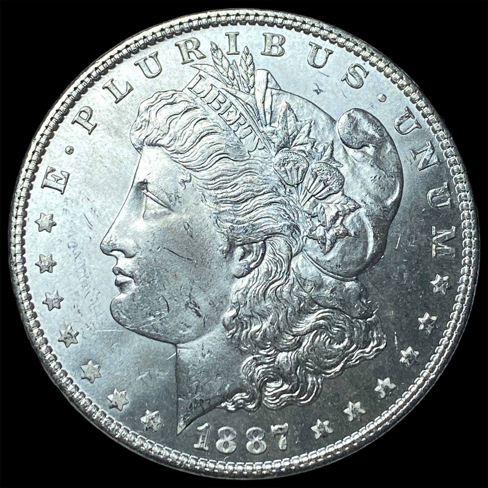 1887 Morgan Silver Dollar GEM BU: 1887 Morgan Silver Dollar GEM BU