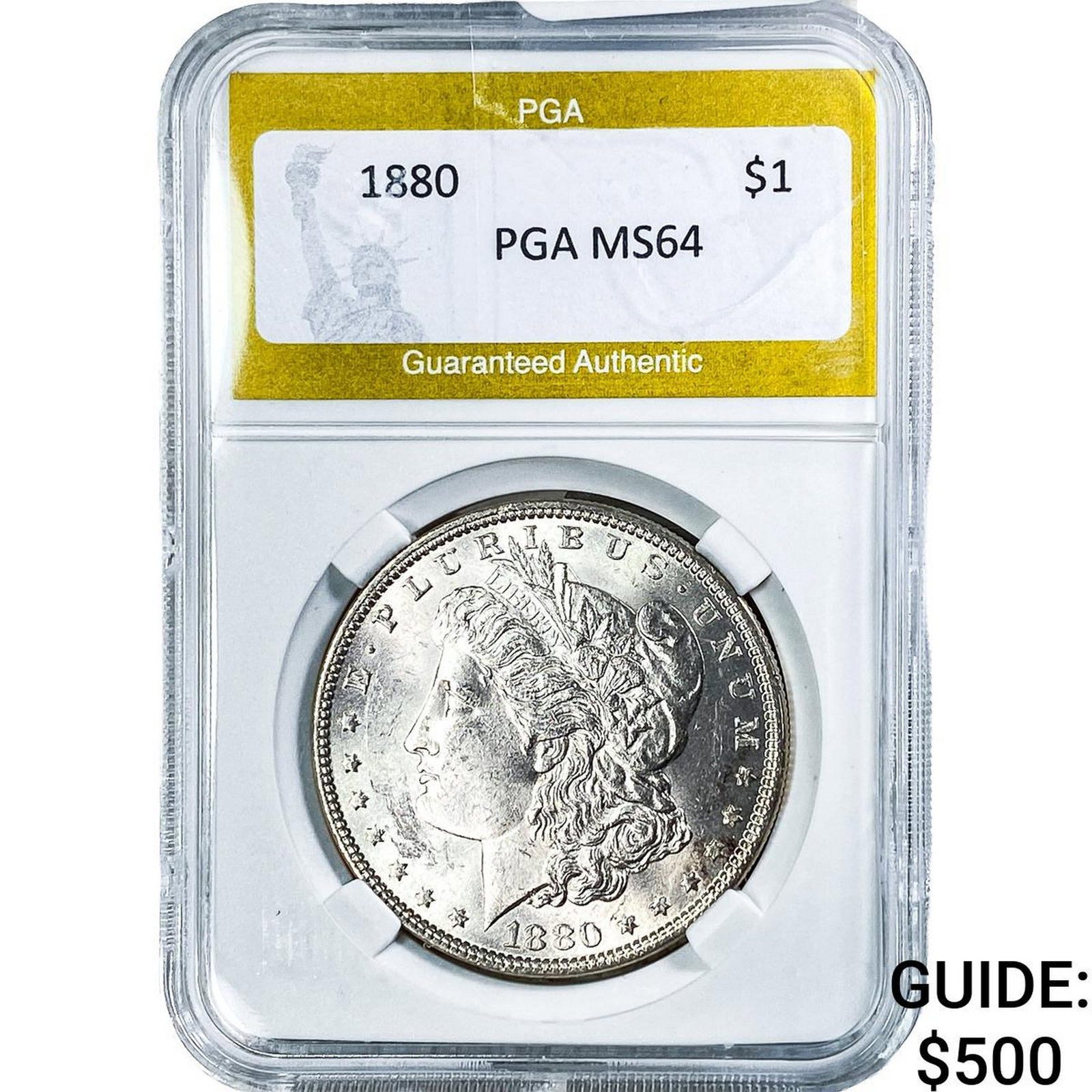 1880 Morgan Silver Dollar PGA MS64: 1880 Morgan Silver Dollar PGA MS64
