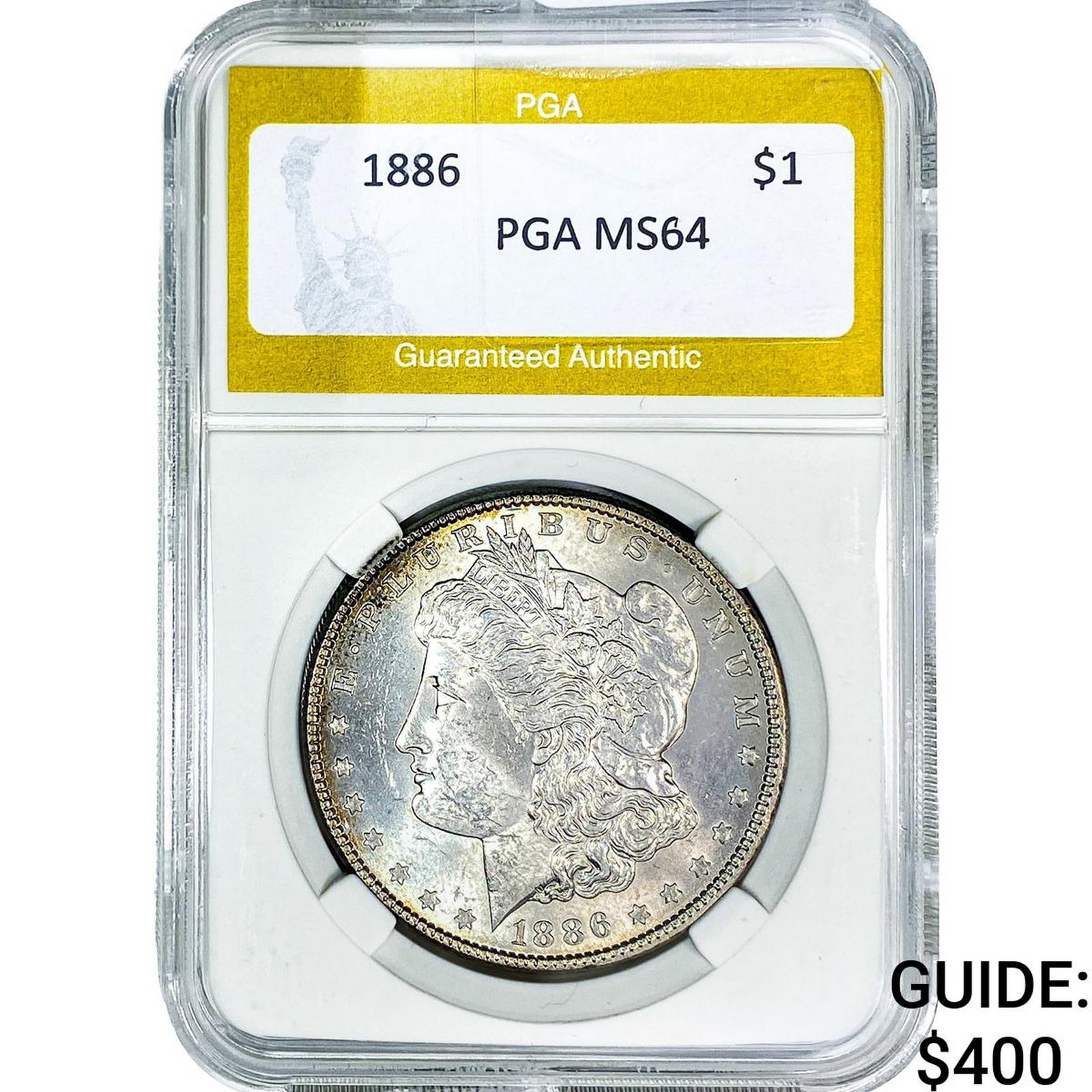 1886 Morgan Silver Dollar PGA MS64: 1886 Morgan Silver Dollar PGA MS64